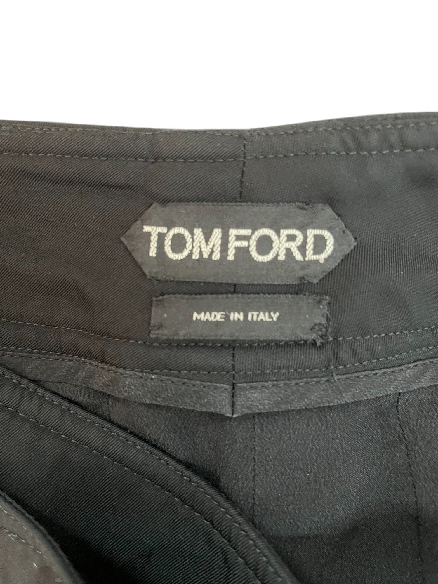 Tom Ford Black Cropped Pants With Double Buckle Waisted Detail Size 25" / US 0 / IT 36 - 6 Thumbnail