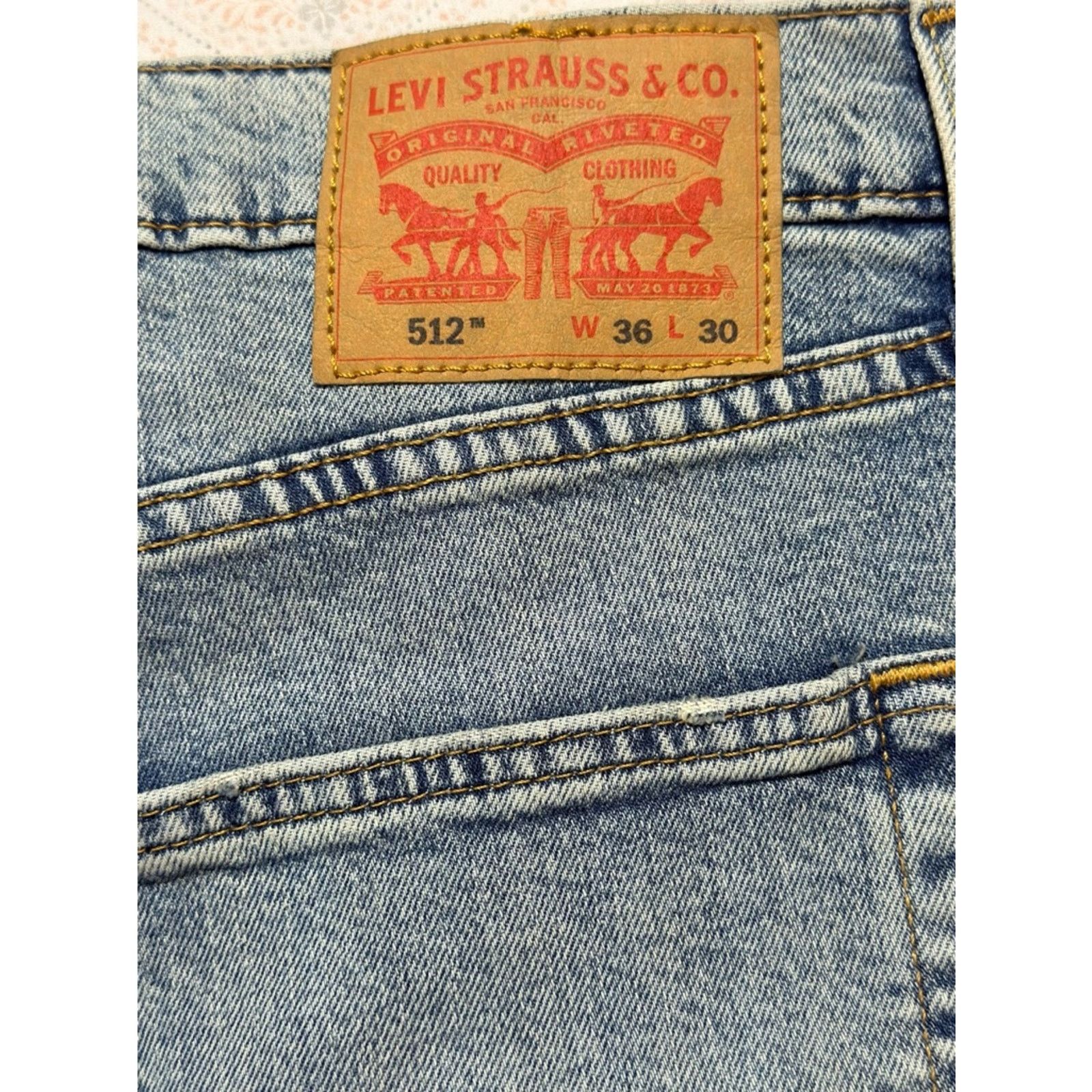 Levi's Levi's Light Blue Slim Straight Ripped Jeans Size US 36 / EU 52 - 8 Thumbnail