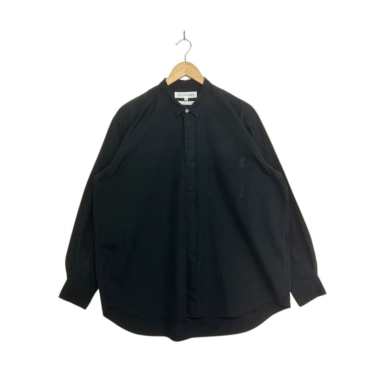 Comme des Garcons SHIRT COMME des GARCONS SHIRT Minimalist Black Button Shirt Size US M / EU 48-50 / 2 - 1 Thumbnail