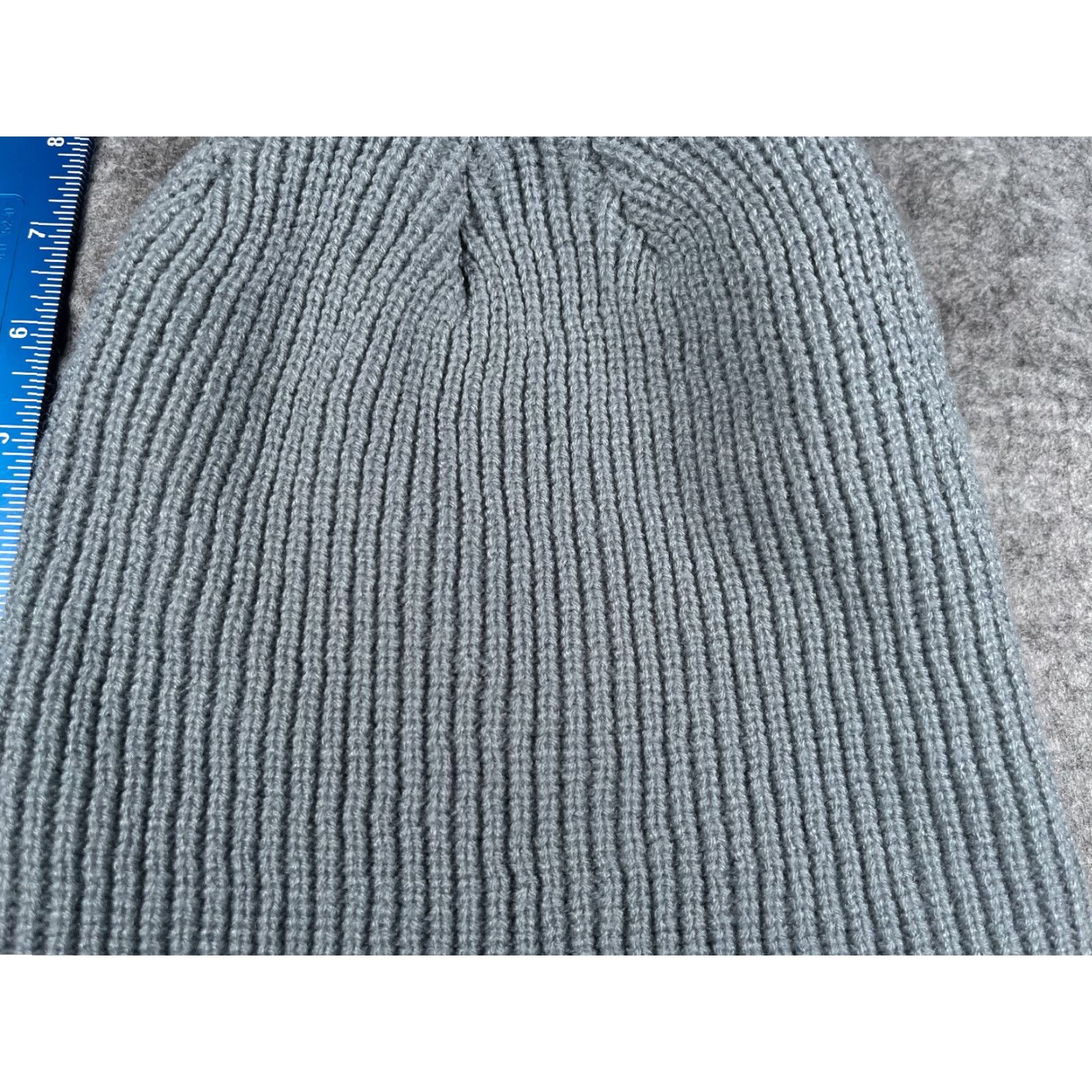 Vintage Beanie Toque Adult One Size Blue Double Knit 100% Acrylic Winter Snow Ski Size ONE SIZE - 2 Thumbnail