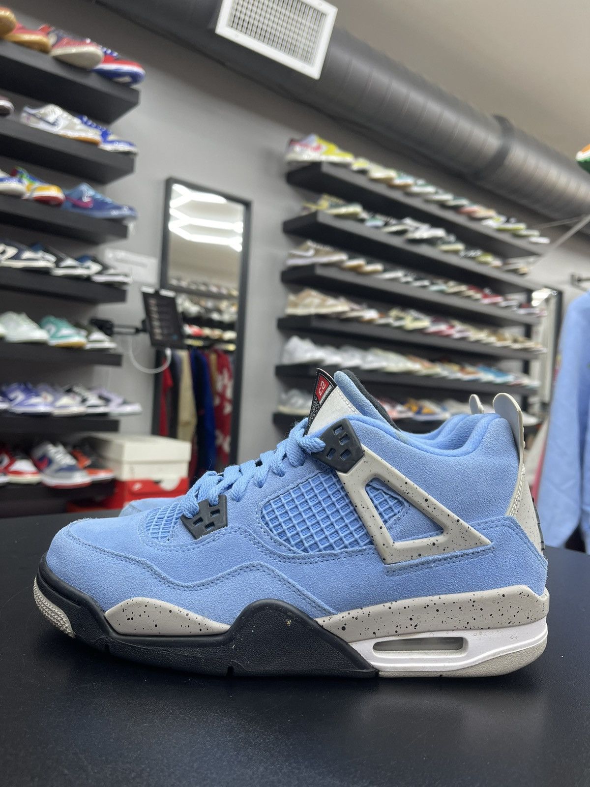 Jordan 4s University Blue On Feet Size Jordan University Blue