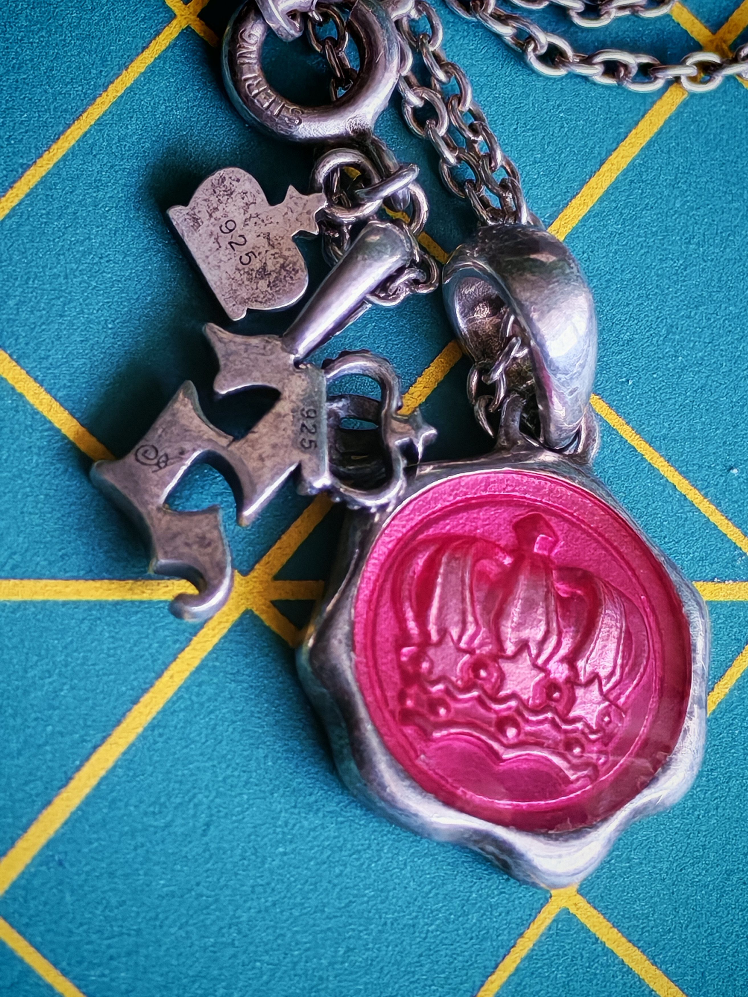 Other Saotome Gakuen Silver 925 Rare Pink Color Pendant Japan Pop Size ONE SIZE - 3 Thumbnail