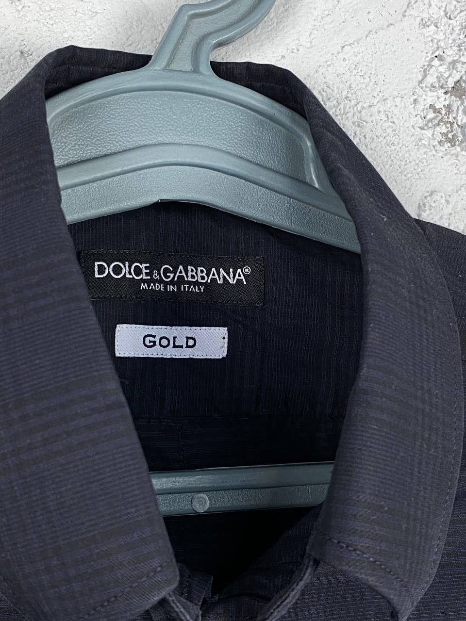 Dolce & Gabbana × Vintage DG Vintage Dolce&Gabbana Gold Made in Italy Check Shirt Size US S / EU 44-46 / 1 - 4 Thumbnail