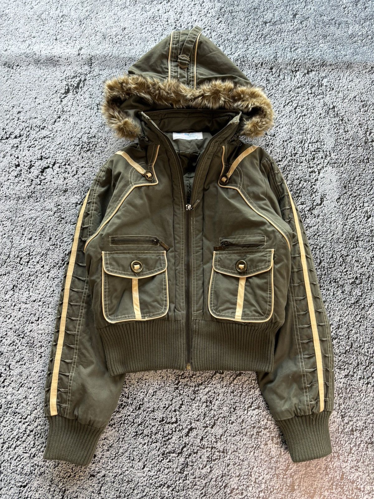 Other Vintage avant garde cropped faux fur bomber jacket Size S / US 4 / IT 40 - 5 Thumbnail