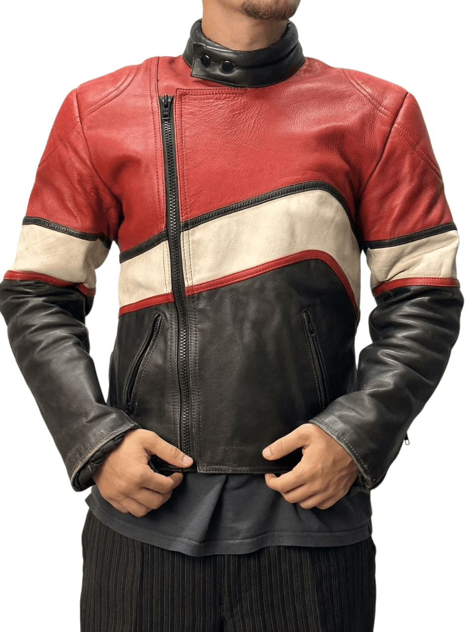 NASCAR Y2K Marlboro racing moto leather jacket vintage Size US S / EU 44-46 / 1 - 4 Thumbnail