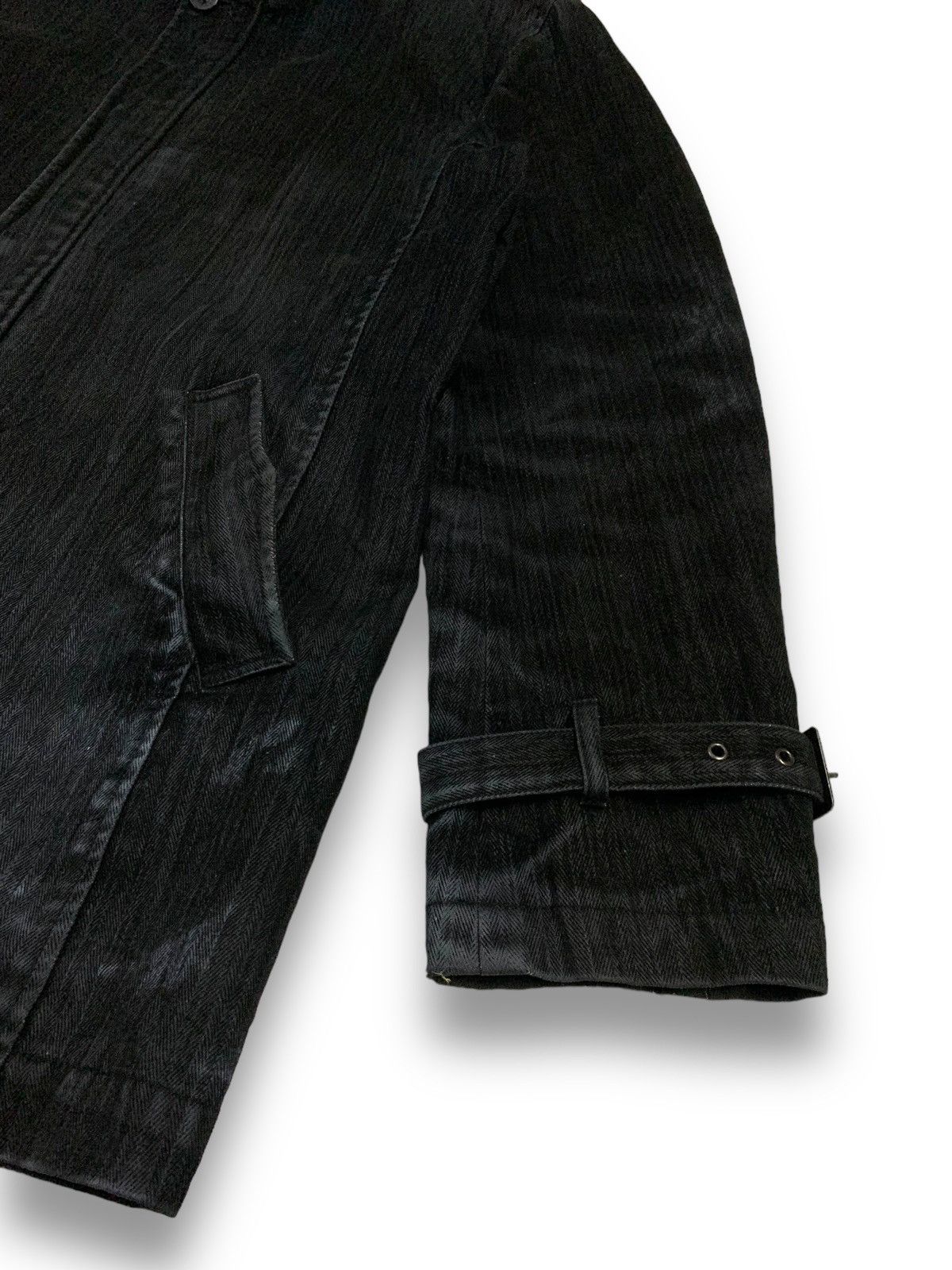 Kansai Yamamoto Kansai Yamamoto Buckle Collar Bondage Faded Denim Jacket Size US L / EU 52-54 / 3 - 13 Thumbnail