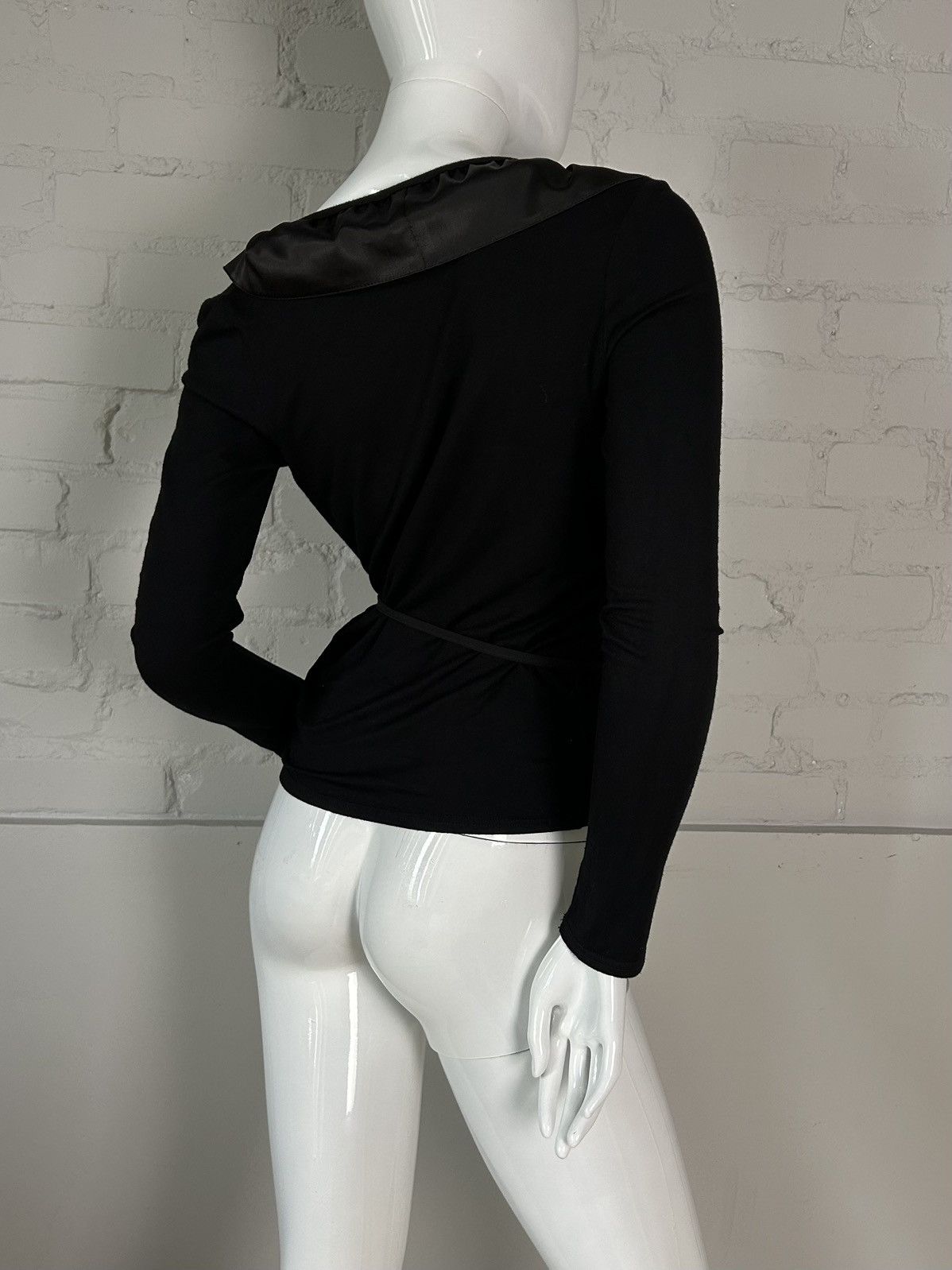 Other Black ruffled long sleeve top Size S / US 4 / IT 40 - 6 Thumbnail