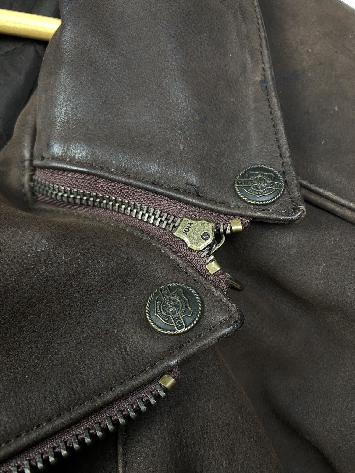 Leather × Vintage Vintage Genuine Leather MOTO Bomber Jacket Rock Punk Size US S / EU 44-46 / 1 - 5 Thumbnail