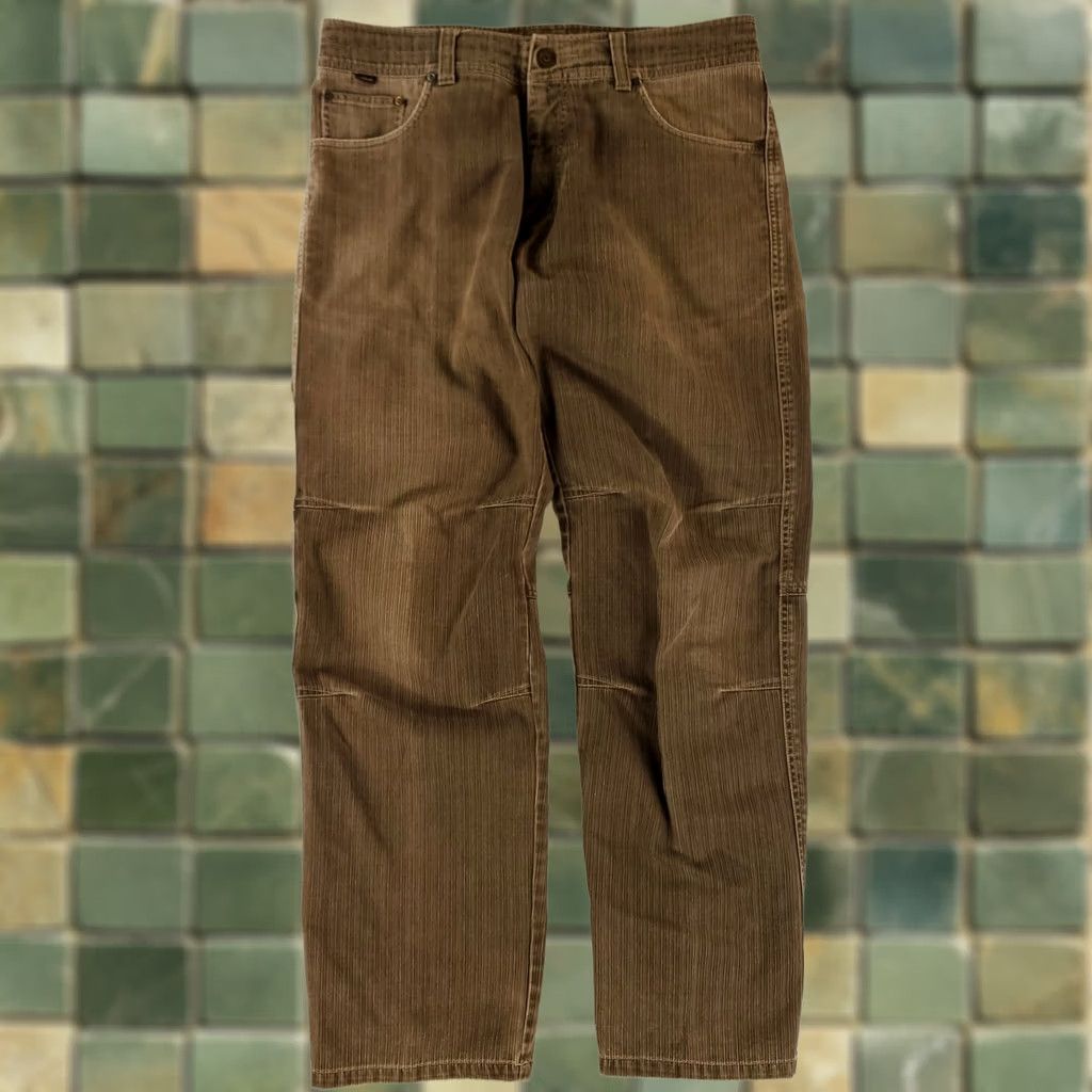 Vintage VINTAGE Kuhl Exile Kord PANTS Brown Striped Mens 34x32 Inseam 32 Waist 35 Regular Chino Boys? Size US 34 / EU 50 - 1 Thumbnail