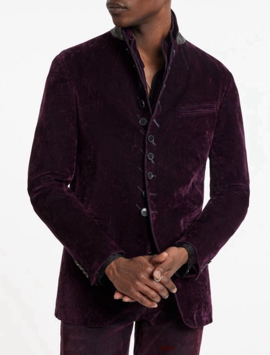 John Varvatos Woodward flocked velvet jacket EU 50 USA 40 Size US M / EU 48-50 / 2 - 3 Thumbnail