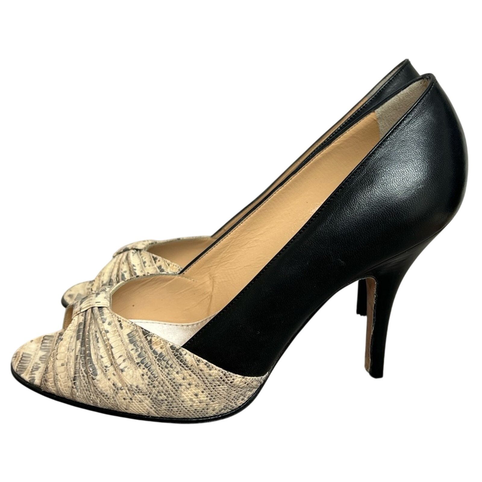 Richard Chai Rickard Shah Charlene Heels Pumps Snakeskin 36.5 Made Italy Size US 6 / IT 36 - 2 Thumbnail