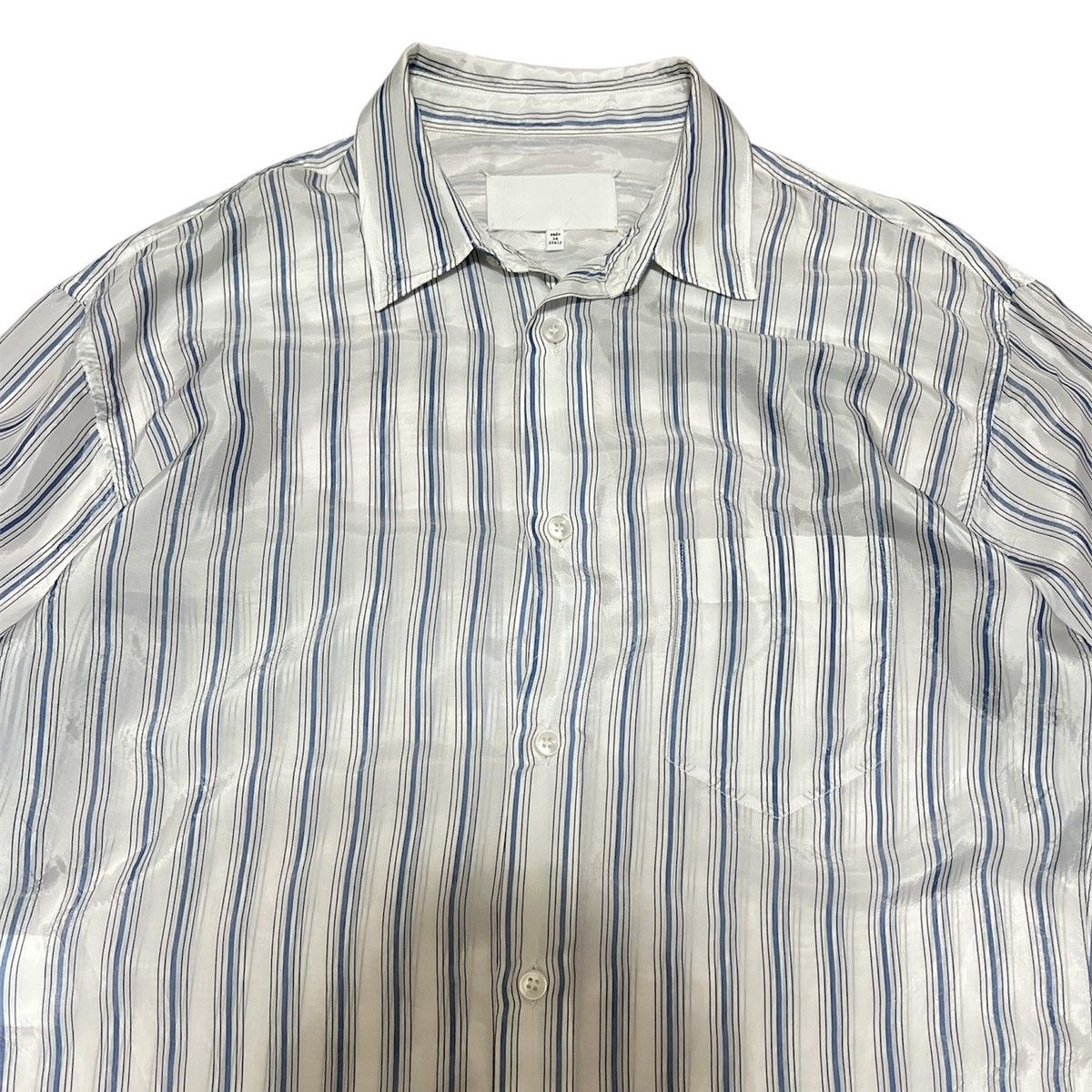 Maison Margiela SS20 Maison Margiela see through striped button ups shirt Size US XL / EU 56 / 4 - 3 Thumbnail