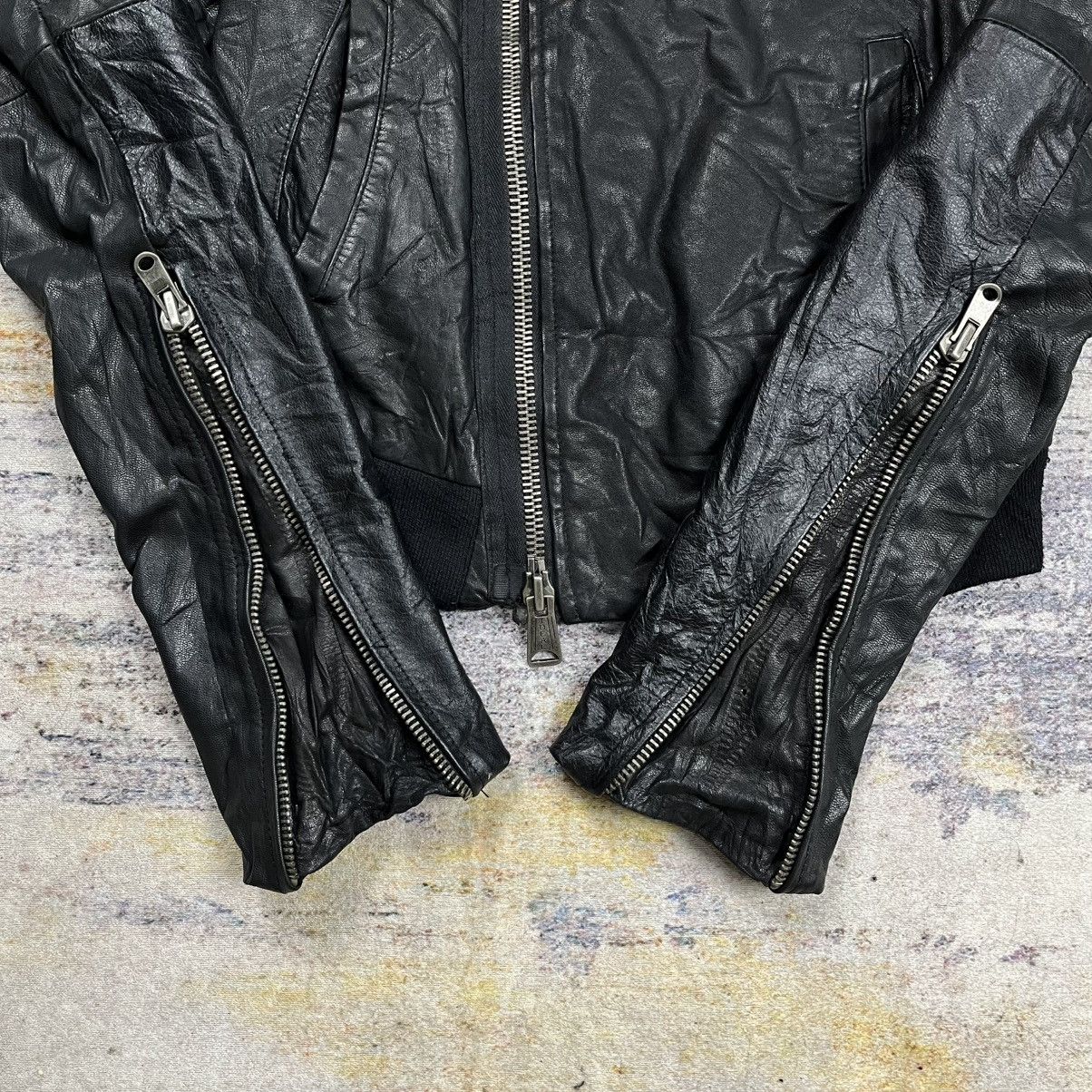 Ekam Buffalo bobs extra long sleeve asymmetrical leather jacket Size US S / EU 44-46 / 1 - 7 Thumbnail