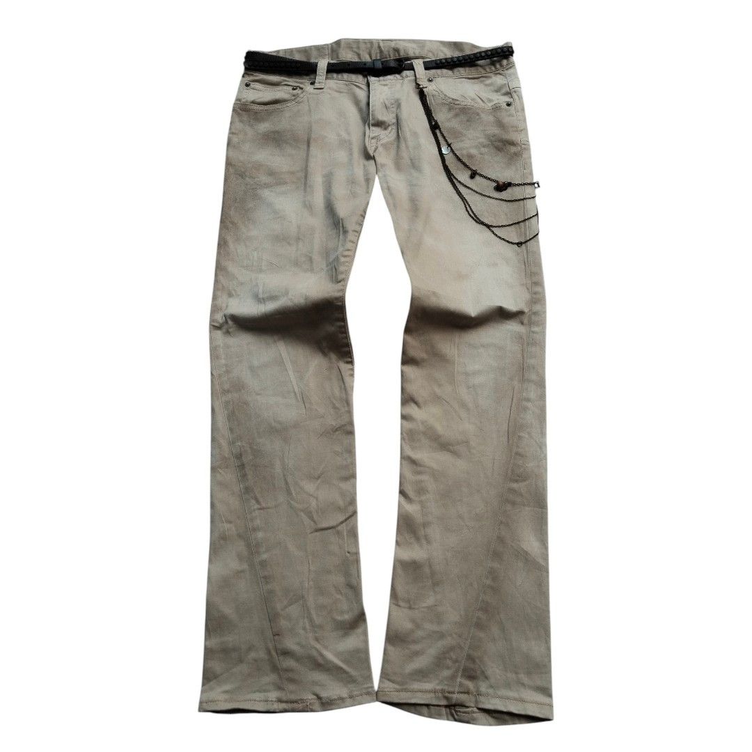 Tornado Mart Zero byTornado Mart sand wash twisted flared jeans Size US 32 / EU 48 - 1 Thumbnail