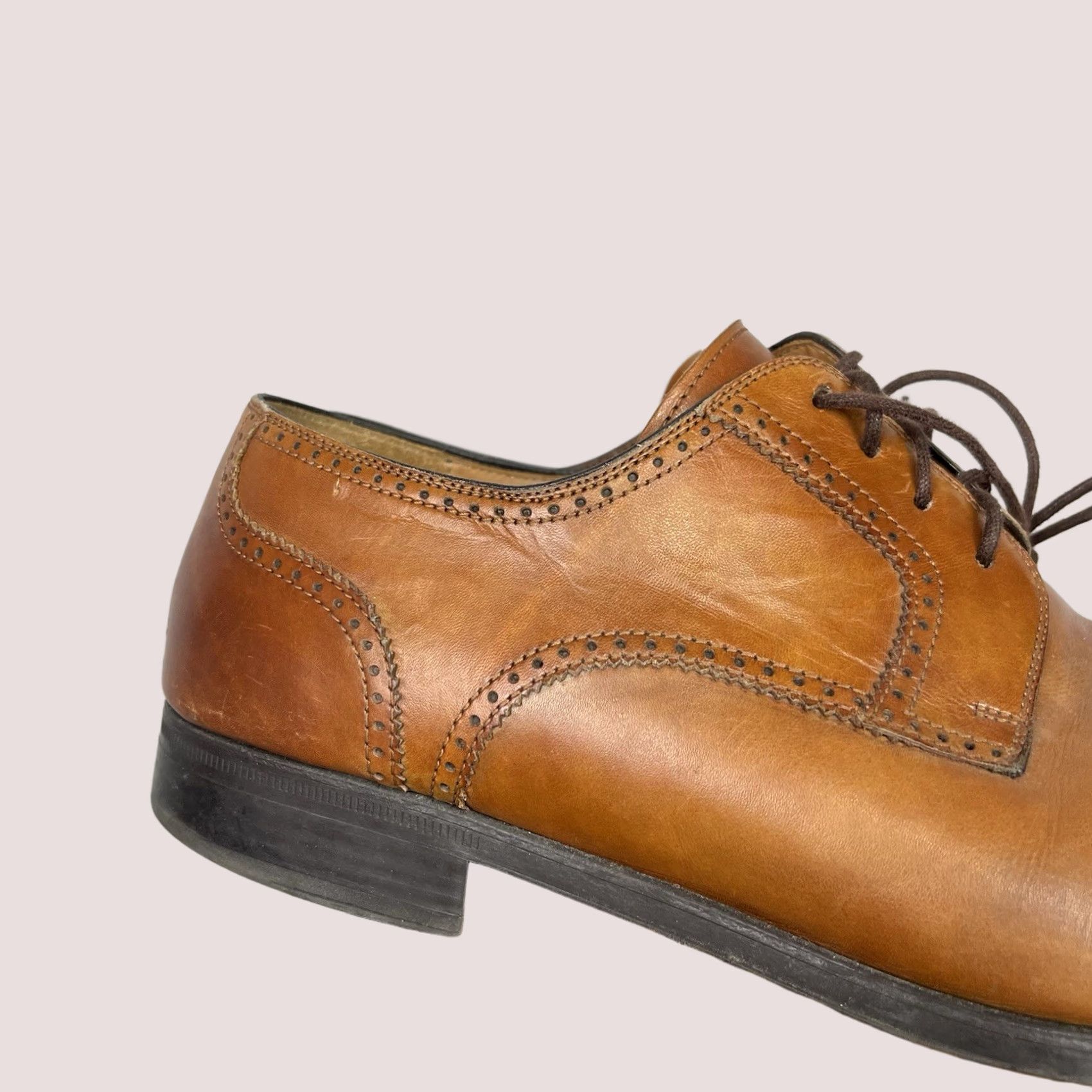 Magnanni Magnanni Carlito Shoes Mens 10.5 Brown Oxford Derby Cap Toe Made in Spain 12070 Size ONE SIZE - 1 Thumbnail