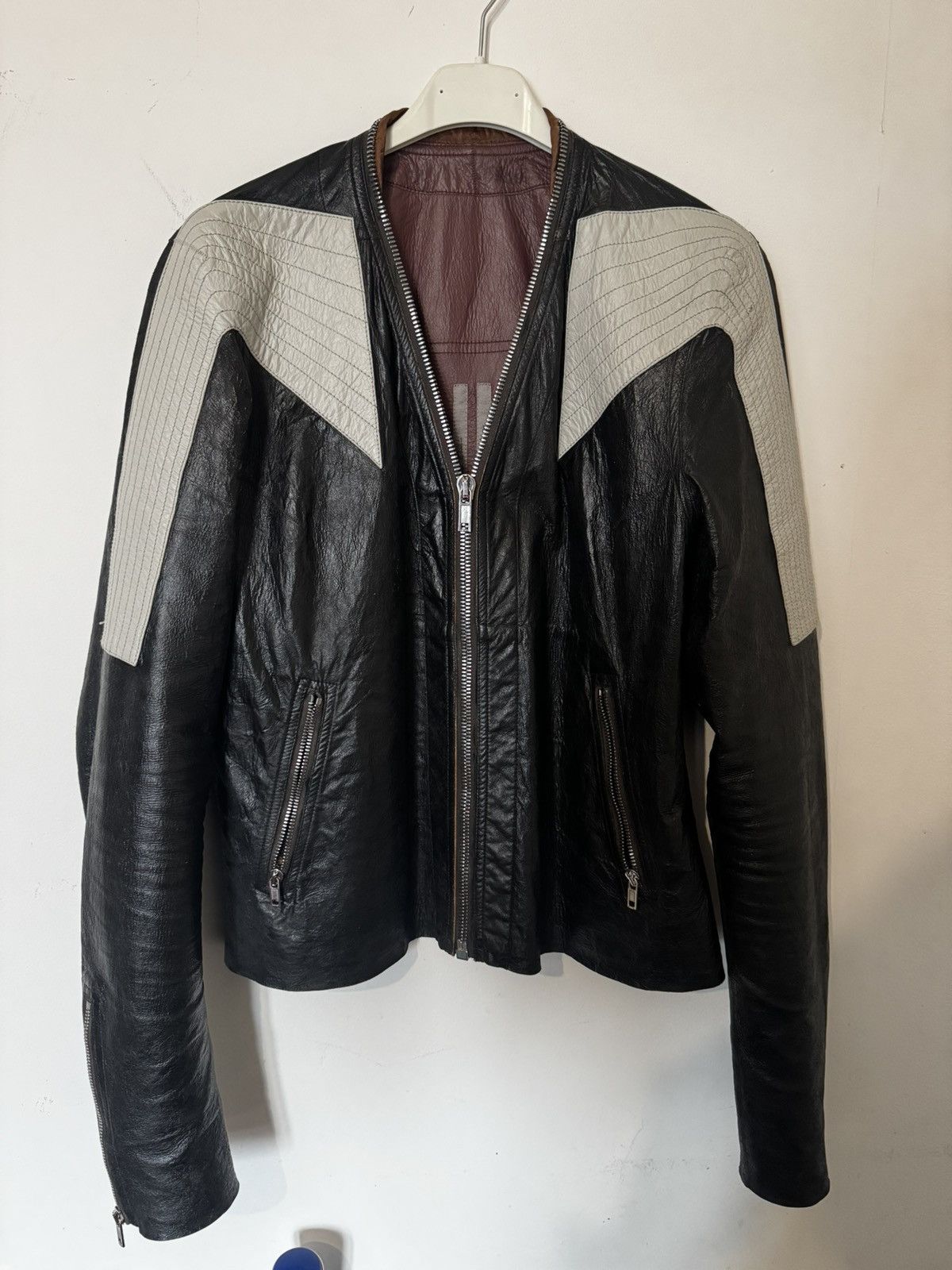 archive leather jacket rick owens mainline very rare