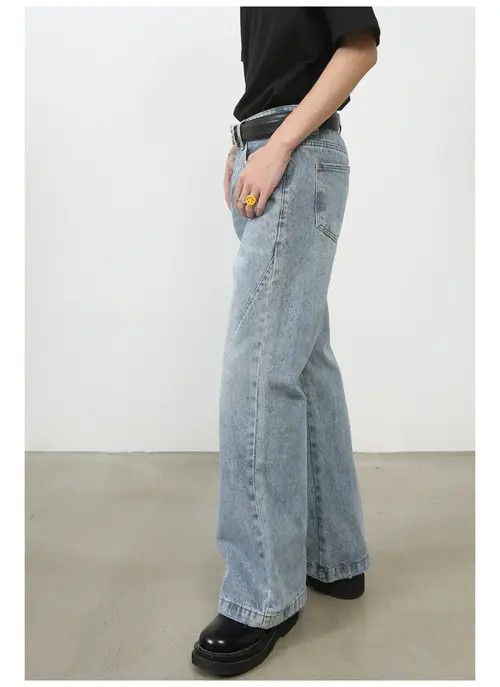 Hypebeast × Japanese Brand × Jean Men's washed distressed loose flared jeans Size US 32 / EU 48 - 3 Thumbnail