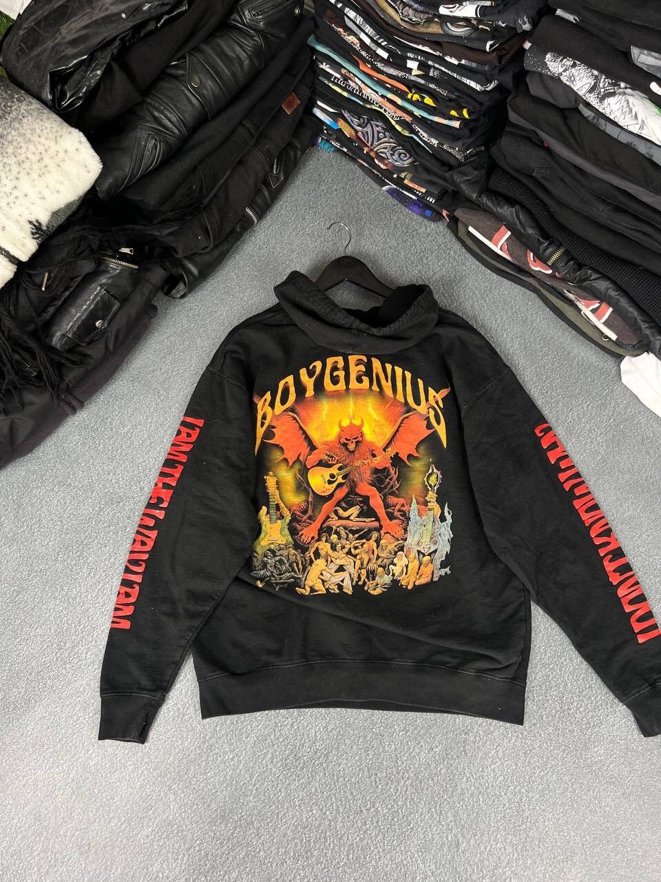 Band Tees Boygenius Vintage Graphic Print 00s Hoodie Size US XL / EU 56 / 4 - 3 Thumbnail