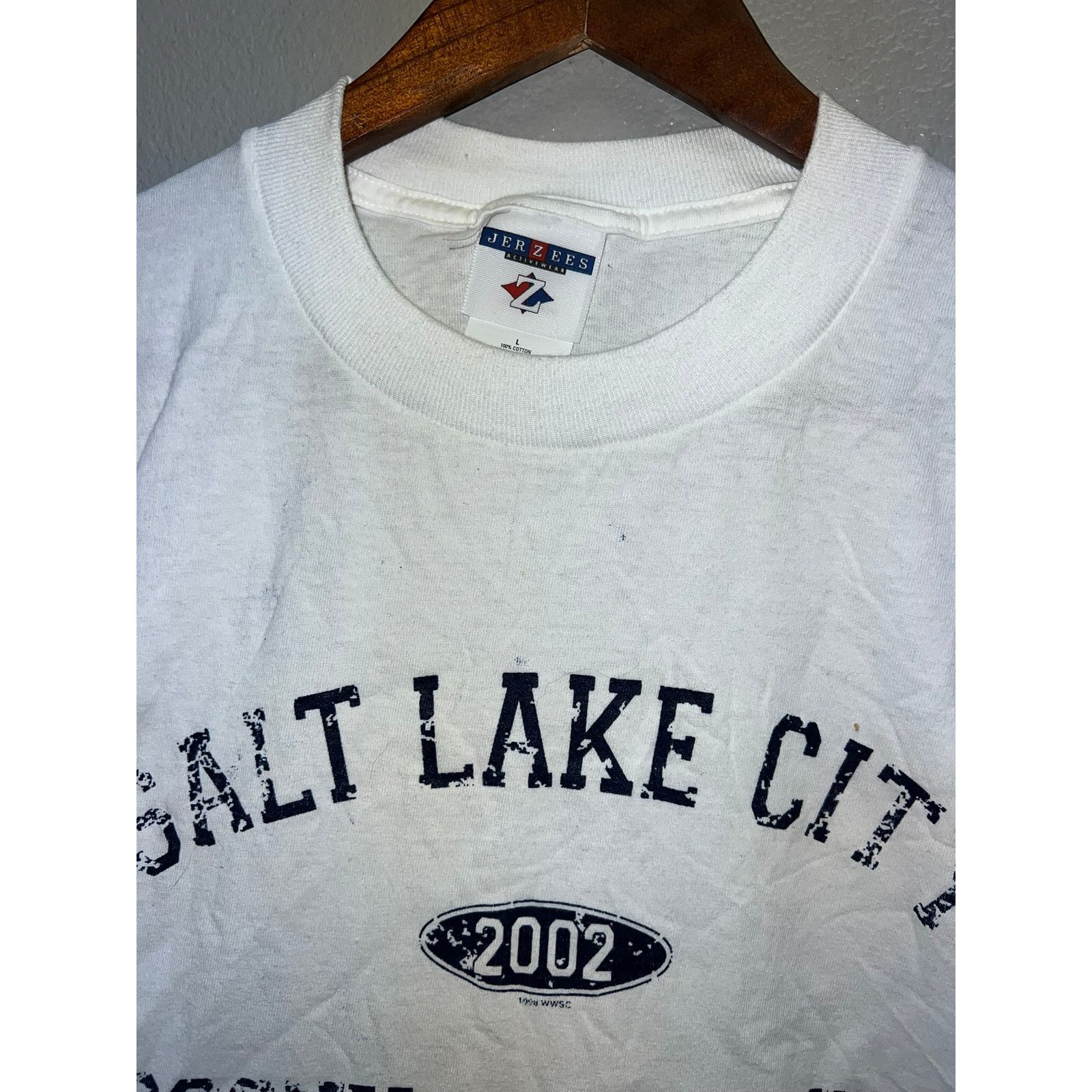 Jerzees Vintage Salt Lake City Shirt Rocky Mountains Tee 2002 Large Size US L / EU 52-54 / 3 - 4 Thumbnail