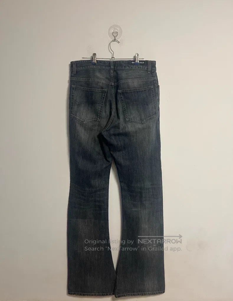 Balenciaga Balenciaga size M Washed Flared Letter Logo Denim Pants Size US 27 - 2 Thumbnail
