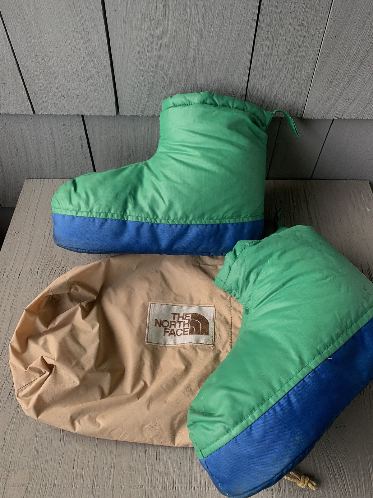 The North Face × Vintage 1970s North Face Goosedown Booties Vintage Down Slipper Puff Size US 9 / EU 42 - 1 Thumbnail