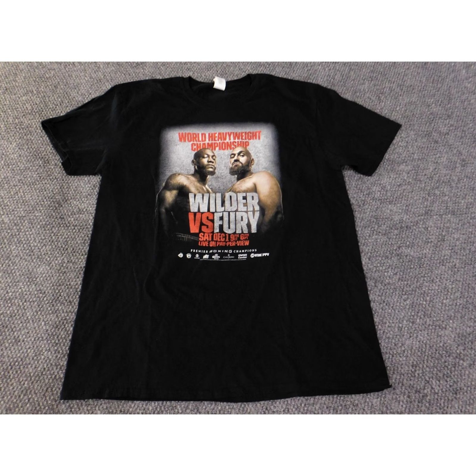Gildan Wilder vs Fury Shirt Mens XL Black World Heavyweight Championship Boxing Gildan Size US XL / EU 56 / 4 - 3 Thumbnail