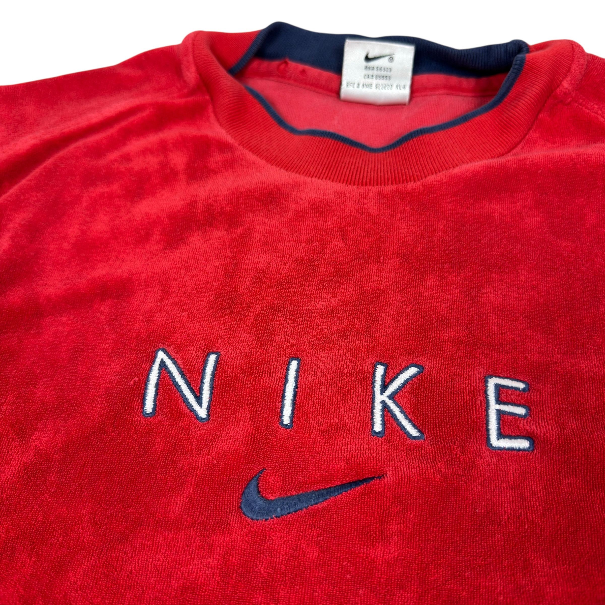Nike × Vintage Nike Vintage Women's Red Cotton Sweatshirt Small Y2K Size S / US 4 / IT 40 - 3 Thumbnail