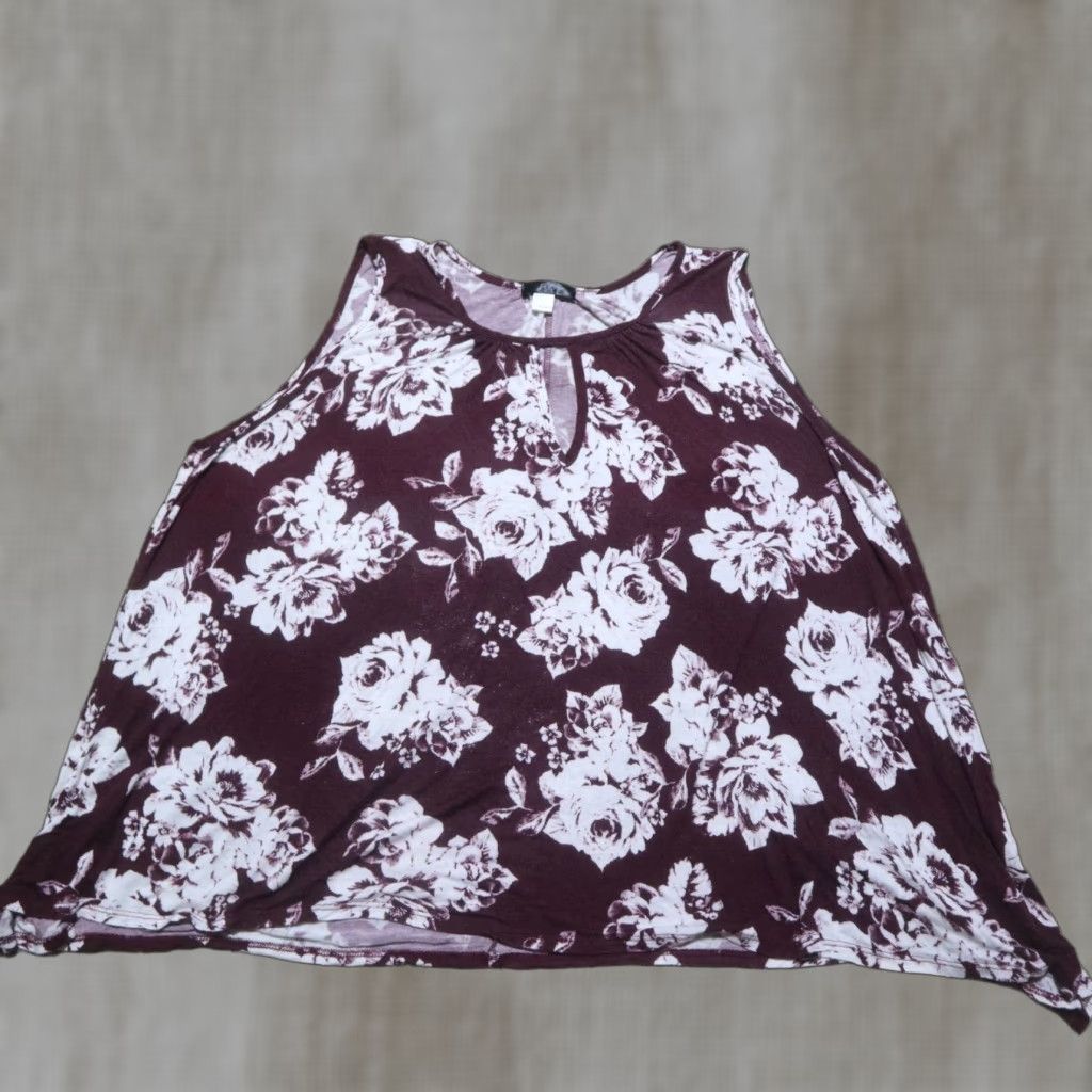 Vintage Fgd Purple Floral Shirt Blouse 3/4 Sleeve Women XL Purple Floral Theme Flower Top Shirt Dress Womens XL Size XL / US 12-14 / IT 48-50 - 1 Thumbnail