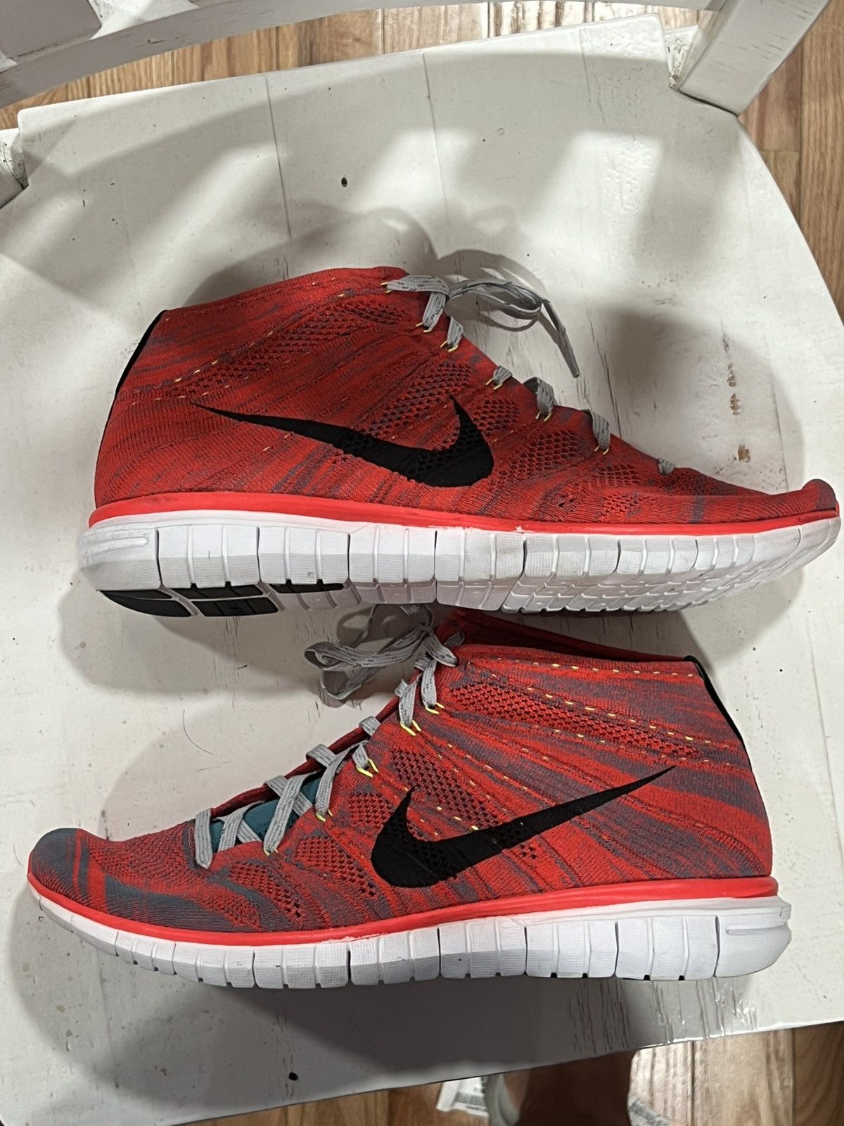 Nike Nike Free FlyKnit Chukka “Bright Crimson” Size US 14 / EU 47 - 1 Thumbnail