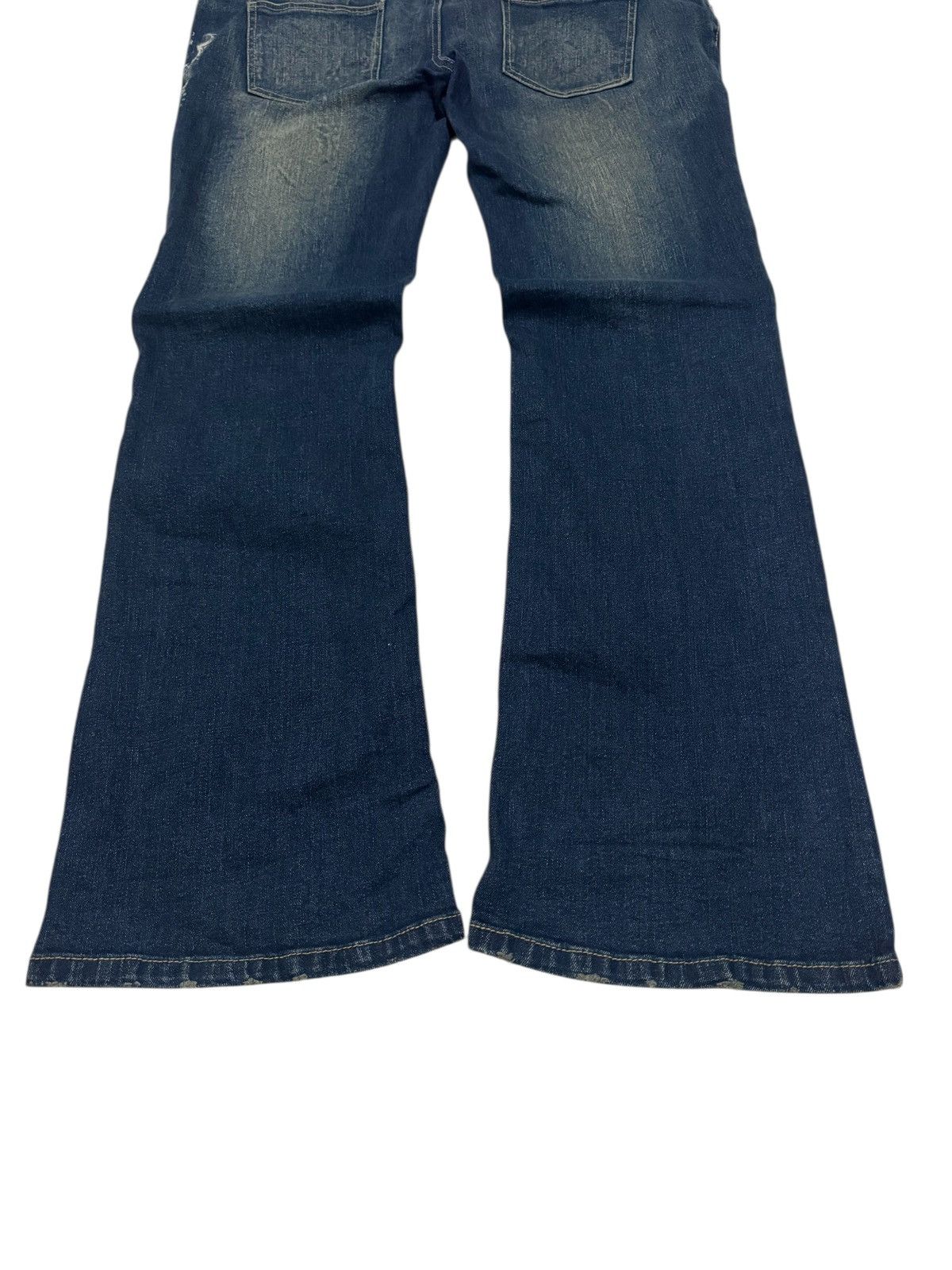 Japanese Brand Vintage Play Chess Dragon Print Acid Wash Low Rise Denim Size US 38 / EU 54 - 11 Thumbnail