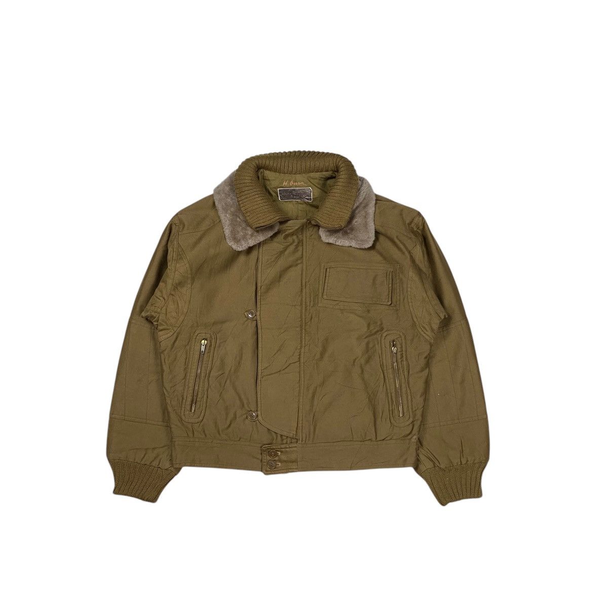 Salvatore Ferragamo × Vintage Salvatore Ferragamo Firenze Fur Flight Jacket Size US M / EU 48-50 / 2 - 6 Thumbnail