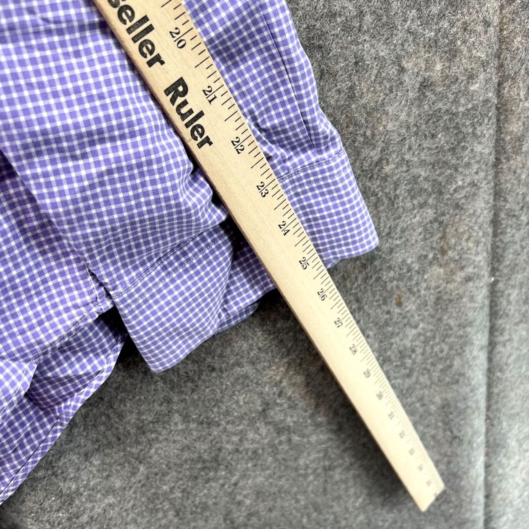 Ralph Lauren VINTAGE Ralph Lauren Shirt 2XB Men Button-Down Gingham Purple Pony Classic Fit Regular Big & Tall Boyfriend? Size US XXL / EU 58 / 5 - 4 Thumbnail