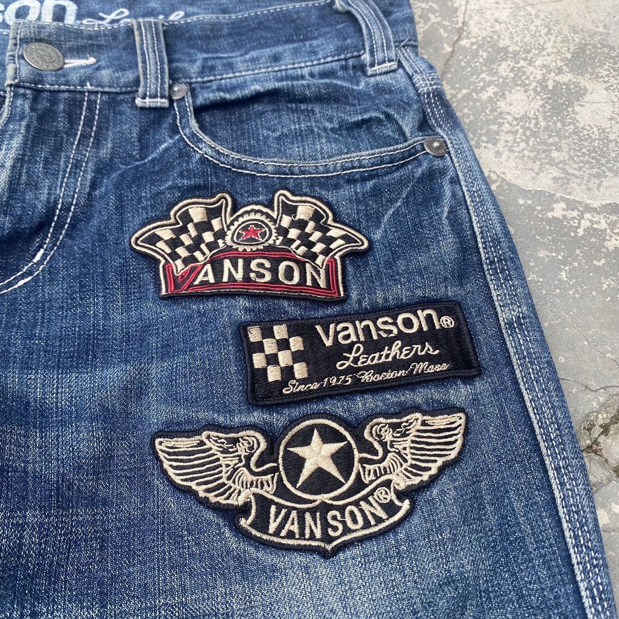 Vanson Leathers VANSON LEATHERS Distressed Patches Jeans Size US 31 - 5 Thumbnail
