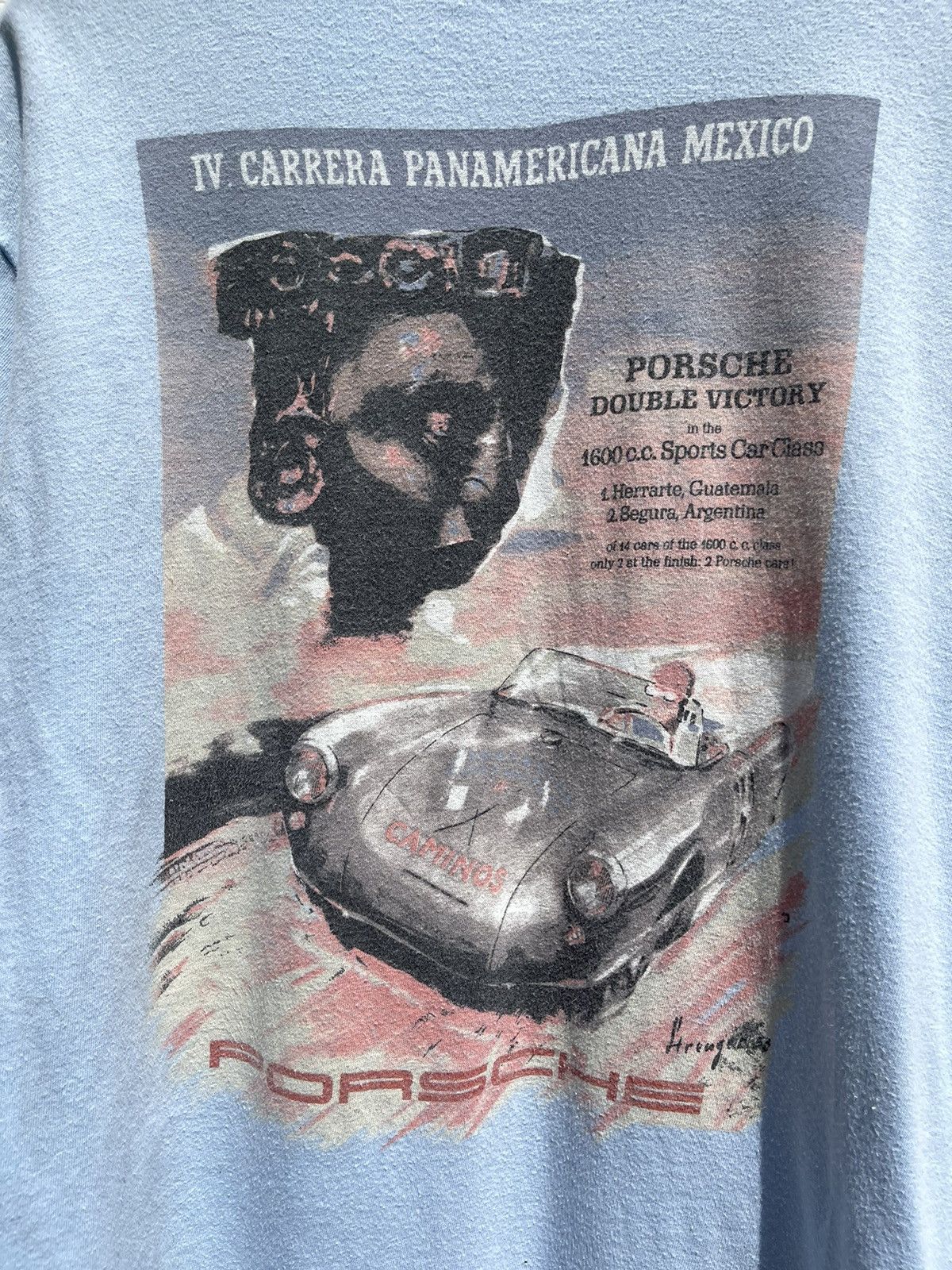 Porsche Design 90s Porsche Carrera Panamericana Mexico Double Victory Tee Size US XL / EU 56 / 4 - 6 Thumbnail