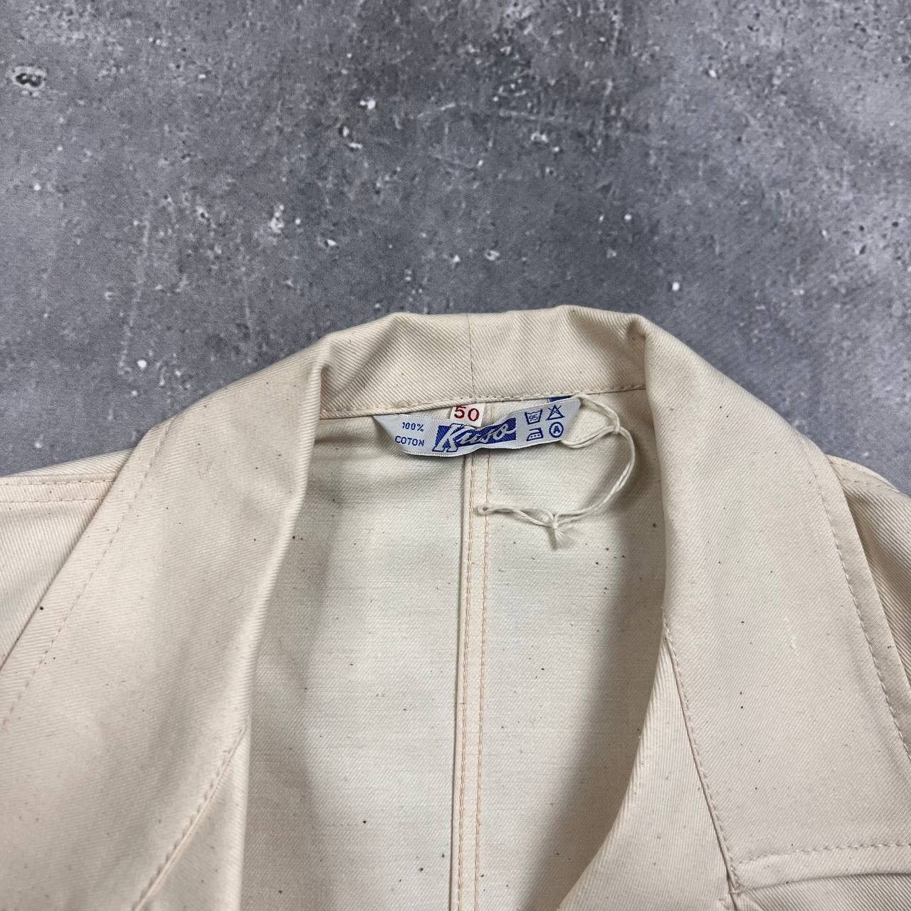 Le Laboureur Vintage 70s 80s Work 4-Pocket Chore Jacket Beige Size 50 Size US M / EU 48-50 / 2 - 5 Thumbnail