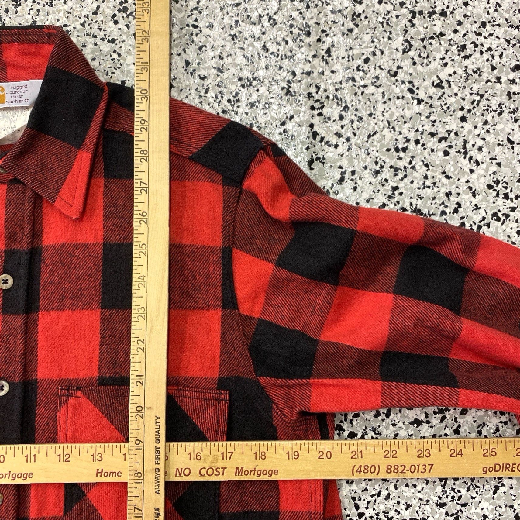 Carhartt VINTAGE Carhartt Flannel Shirt Mens Large Red Plaid Made USA Rugged Work Shirt Size US L / EU 52-54 / 3 - 3 Thumbnail