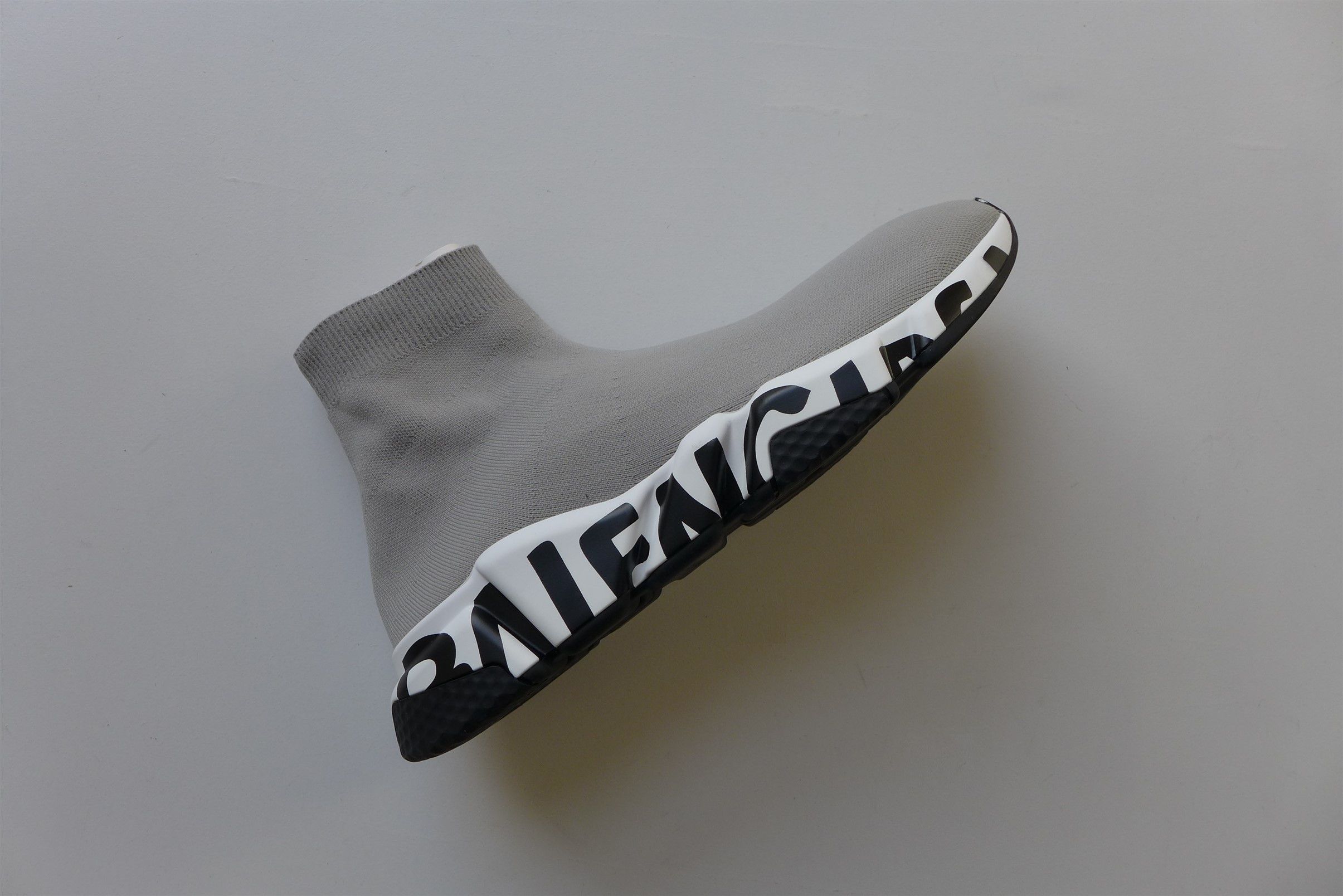 Balenciaga Balenciaga Speed LT Graffiti Sock Sneakers - Grey / Black Size US 9 / EU 42 - 7 Thumbnail