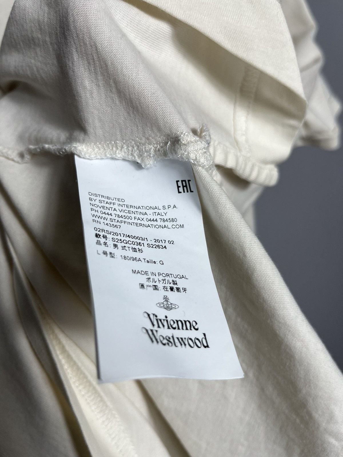 Vivienne Westwood vivienne westwood Mens t-shirt cotton beige Size US L / EU 52-54 / 3 - 7 Thumbnail
