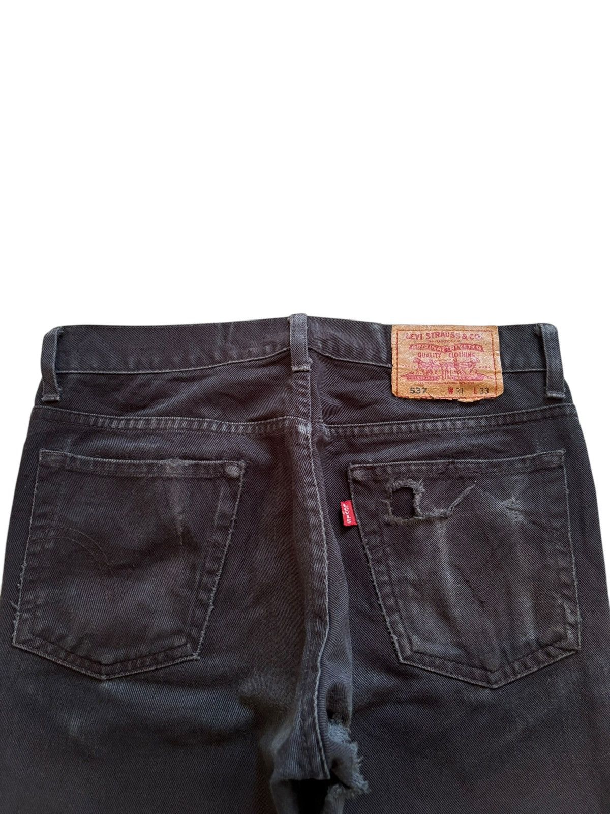 Levi's Vintage 90s Levis 537 Distressed Ripped Bootcut Flare Jeans Size US 30 / EU 46 - 8 Thumbnail