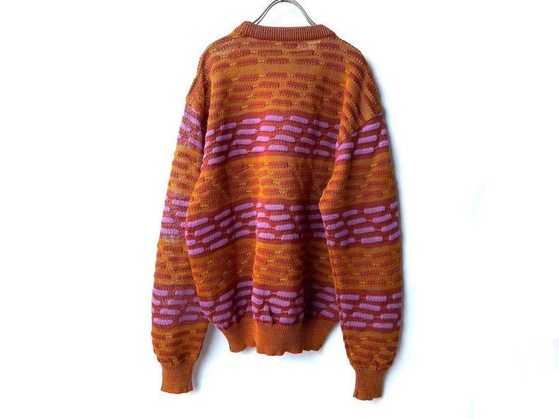 Issey Miyake Issey Miyake Orange-red linen knitted sweater Size M / US 6-8 / IT 42-44 - 2 Thumbnail