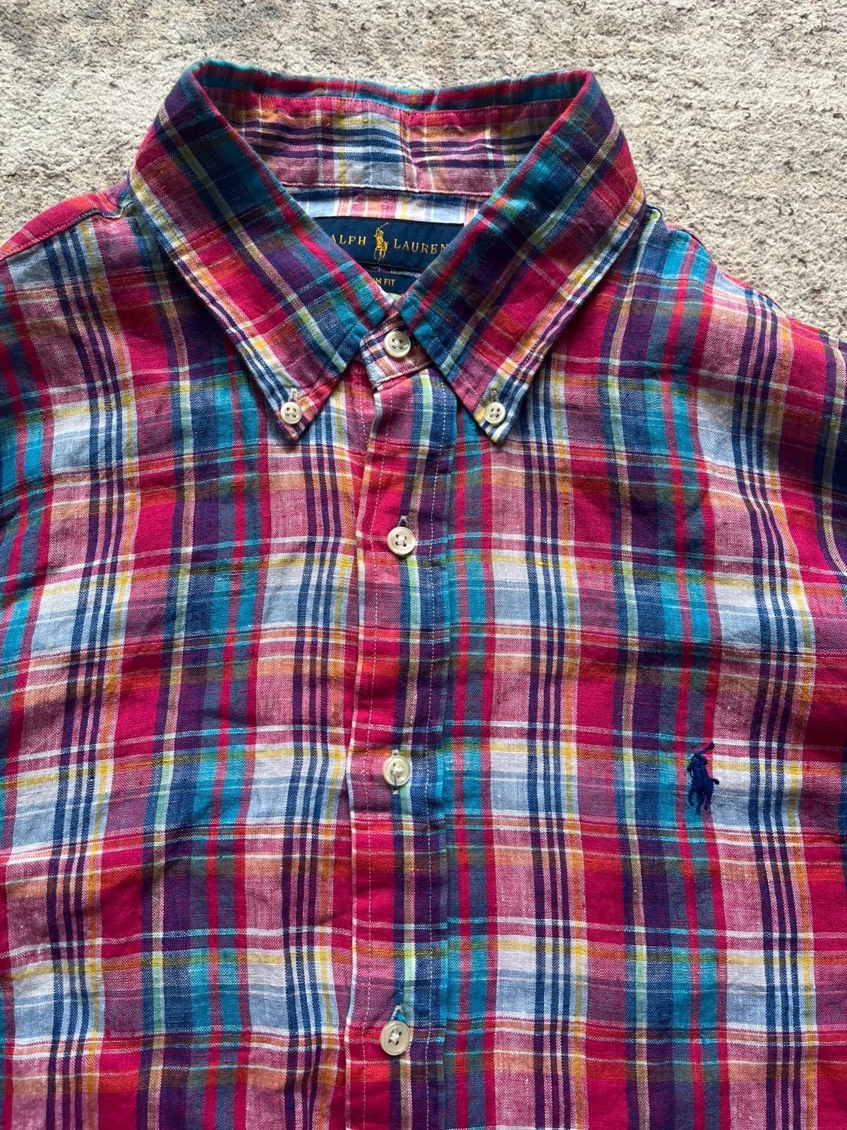Ralph Lauren Polo Ralph Lauren Checked Plaid Shirt Sz L 100% Linen Size US L / EU 52-54 / 3 - 2 Thumbnail