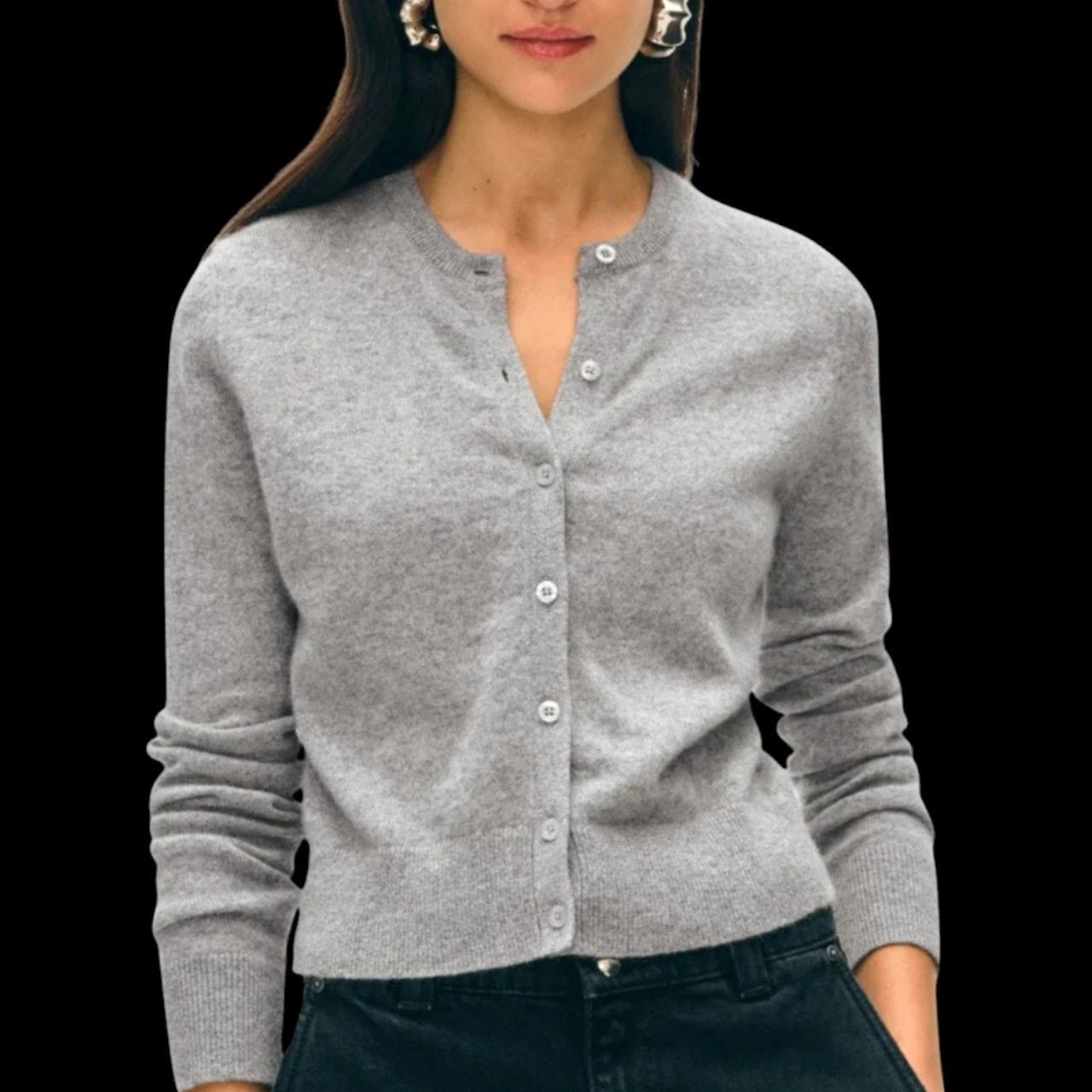 Boden Boden Gray Cashmere Sweater Cardigan | Size 6 Size M / US 6-8 / IT 42-44 - 6 Thumbnail