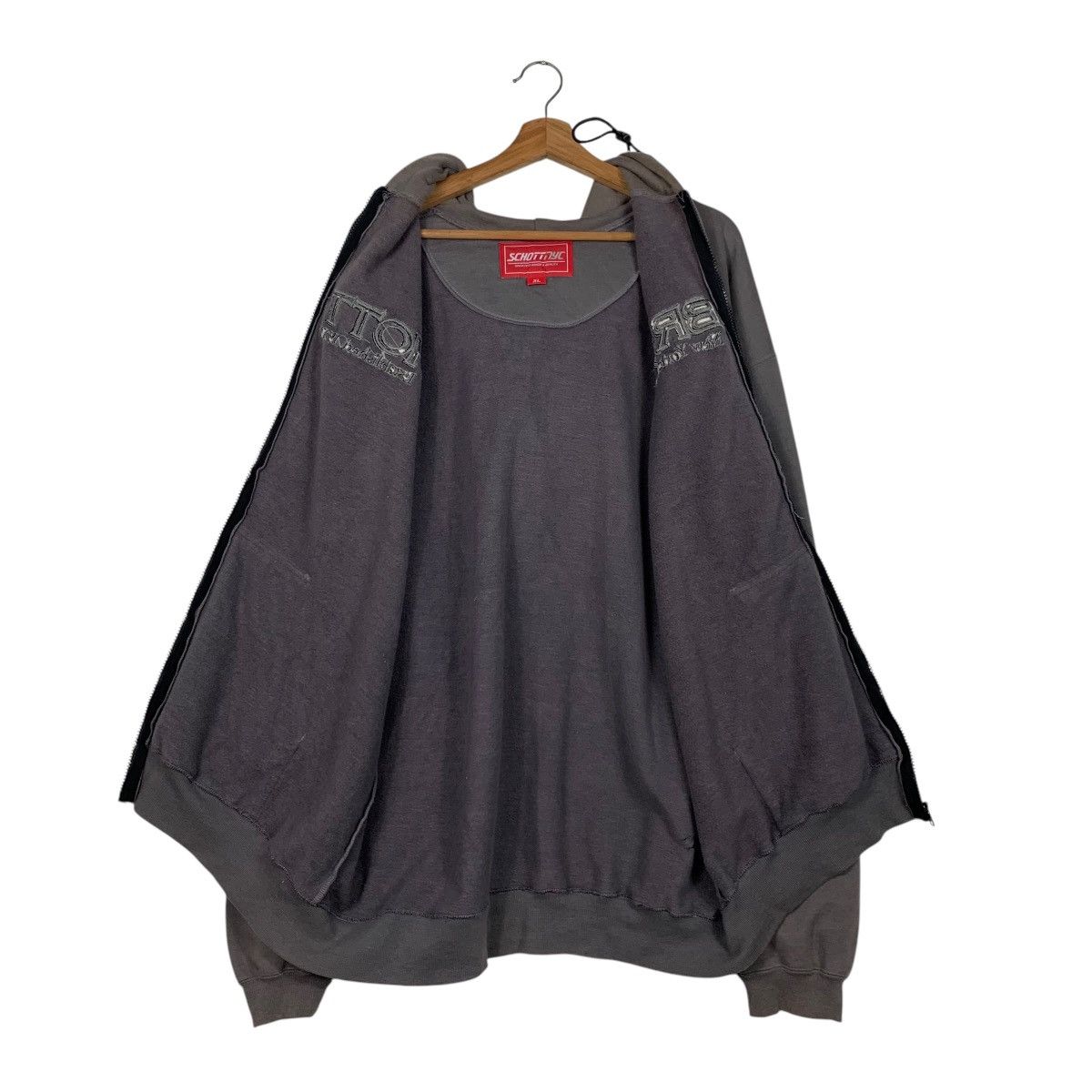 Schott SCHOTT BROS NYC Big Logo Zipper Hoodies Sweatshirt #2012-C87 Size US XL / EU 56 / 4 - 12 Thumbnail