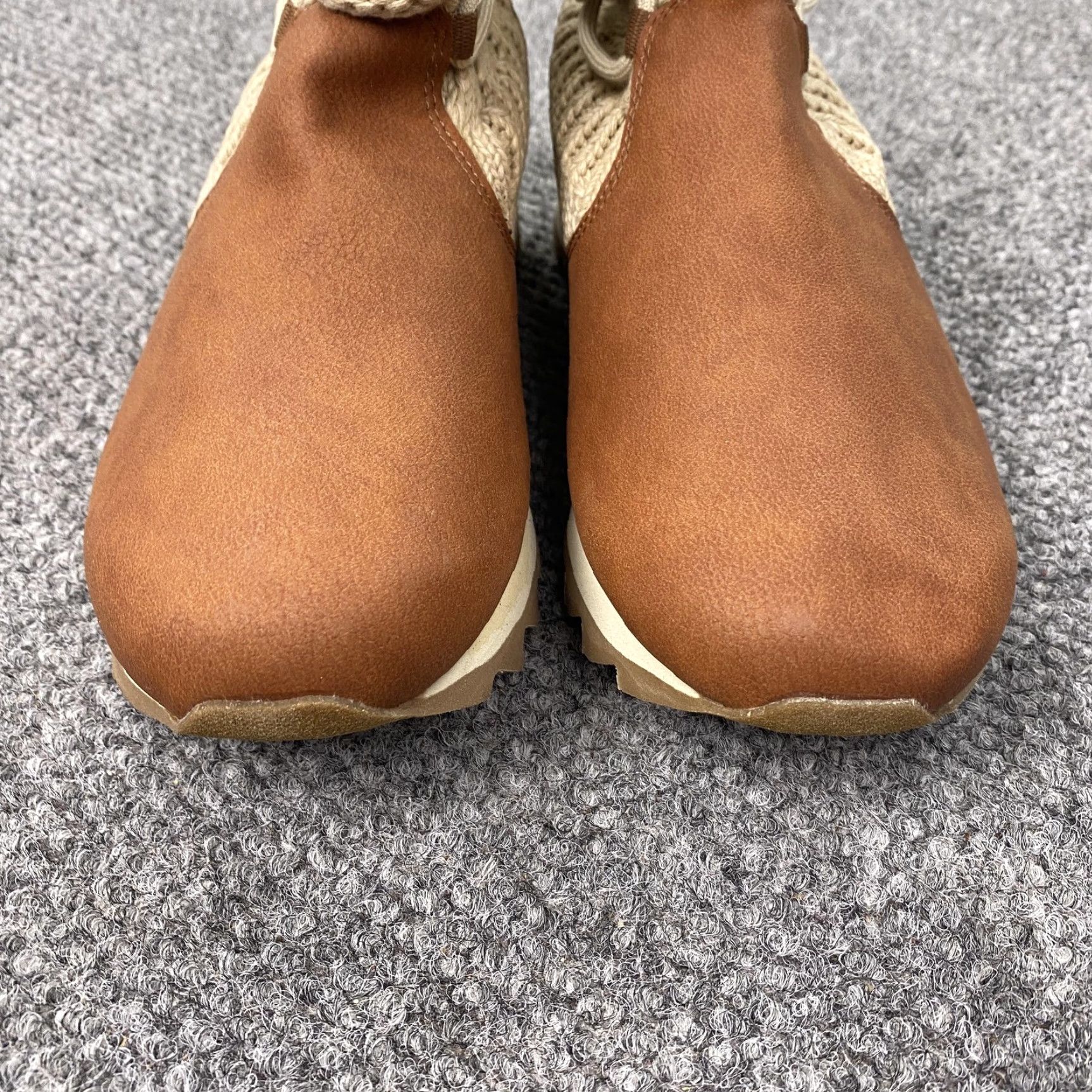 Merrell Merrell Boots Womens 8 Brown Knit Cuff Lug Sole Winter Faux Leather Ankle Bootie, Casual, Travel, Workwear, 8 M, Brown, Womens Size US 8 / IT 38 - 3 Thumbnail