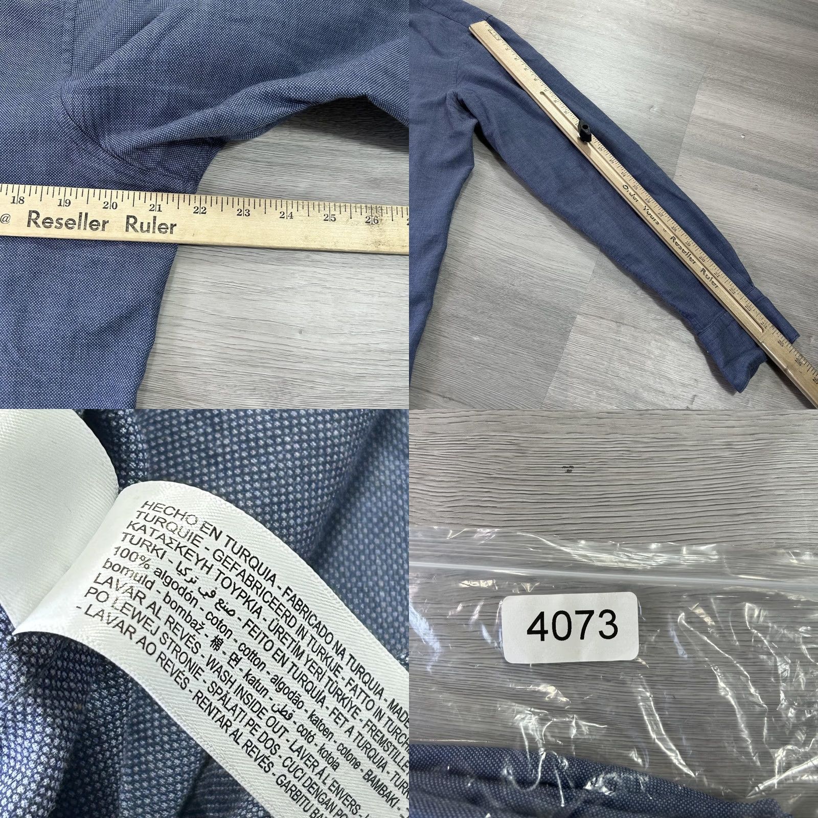 Massimo Dutti Massimo Dutti Shirt Mens M Blue 100% Cotton Long Sleeve Dress Shirt Dress Shirt Mens Medium Blue Solid Textured All Seasons Business Casual Mens Size 40R - 8 Thumbnail