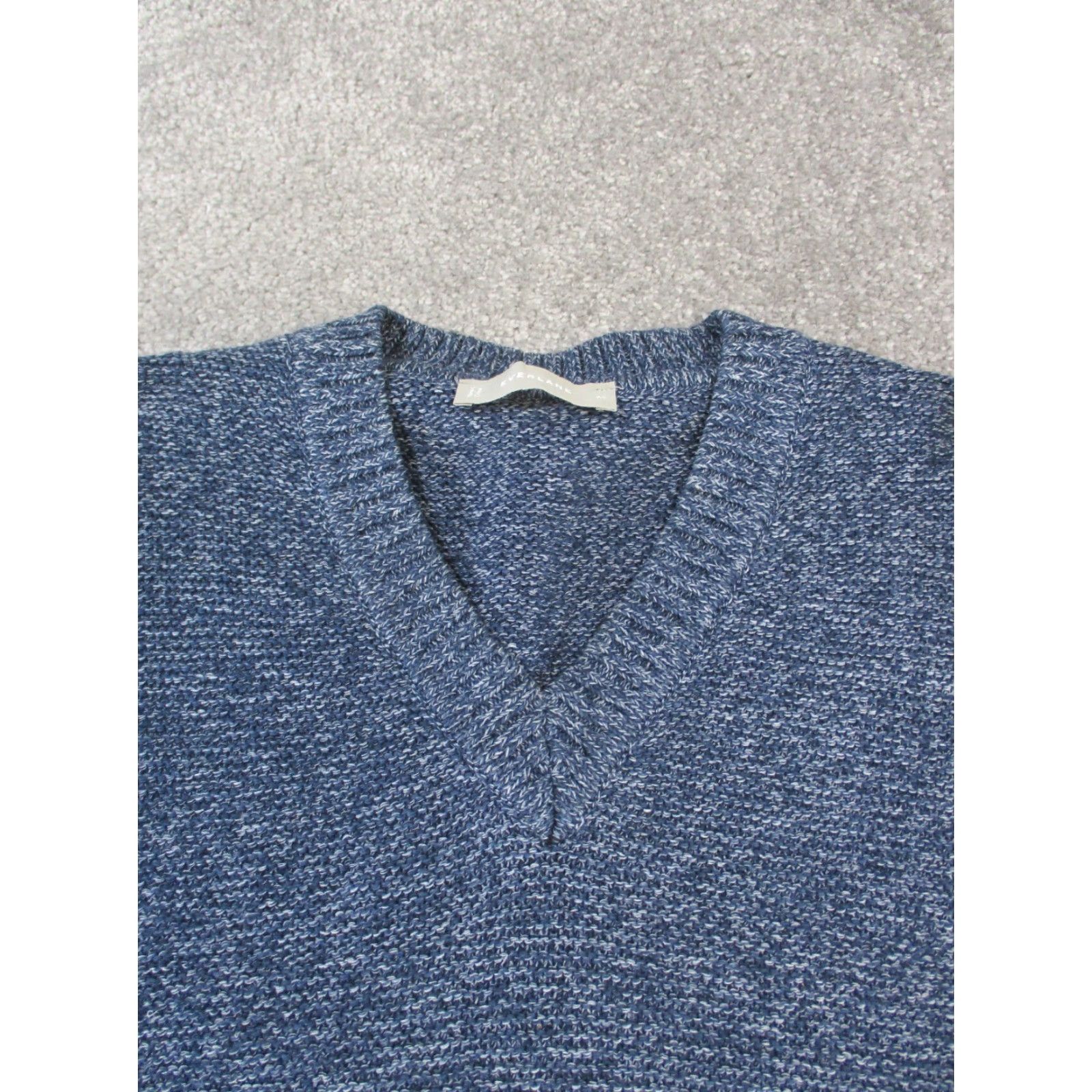 Everlane Everlane Men's Sweater Blue Cotton Knit V-Neck XS Long Sleeve Pullover Regular Fit Size US XS / EU 42 / 0 - 2 Thumbnail