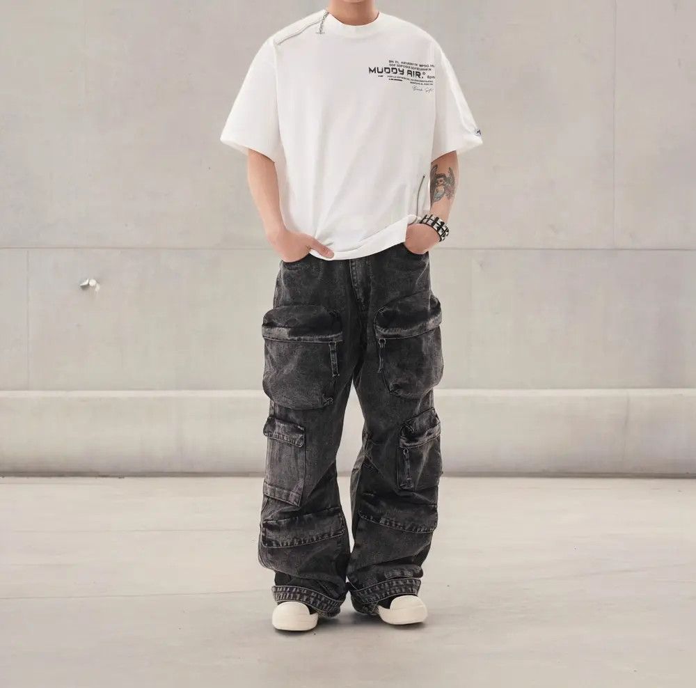 Japanese Brand × Jean Washed Cargo Denim Jeans Size US 30 / EU 46 - 7 Thumbnail