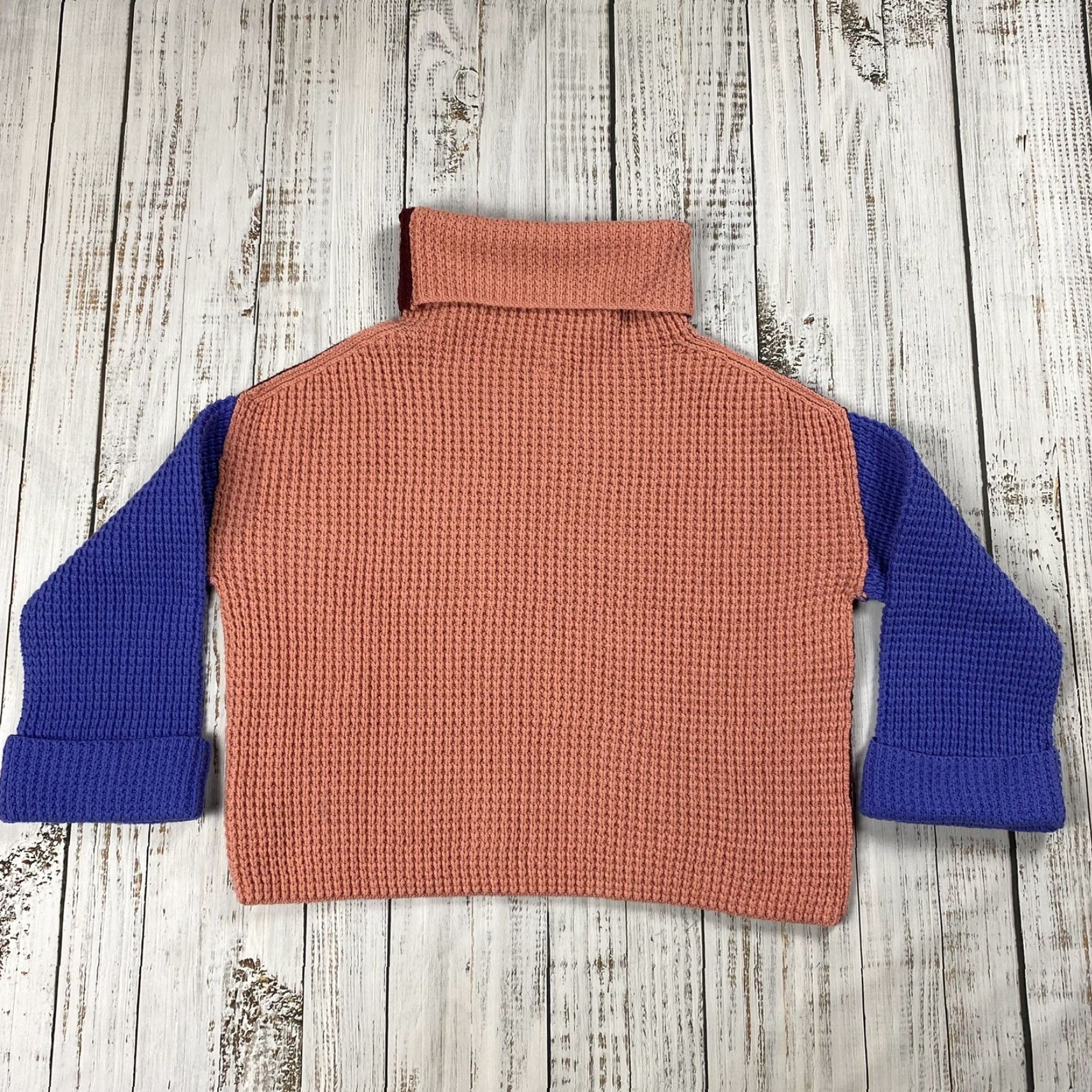 Free People FREE PEOPLE Multicolor Chunky-Knit Colorblock Pullover Sweater Womens Size S Size S / US 4 / IT 40 - 2 Thumbnail
