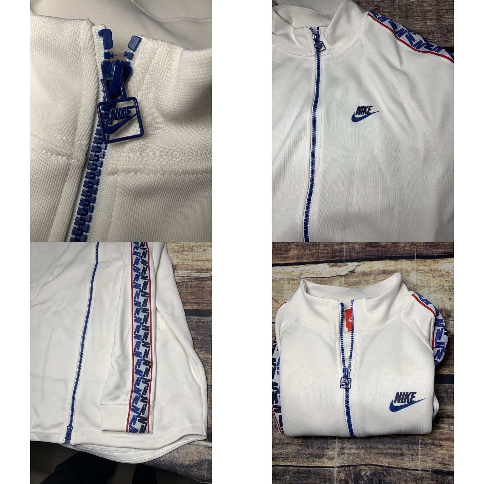 Nike Nike Sportswear Taped Poly Retro Track Jacket Men Small Bone Blue Size US S / EU 44-46 / 1 - 8 Thumbnail