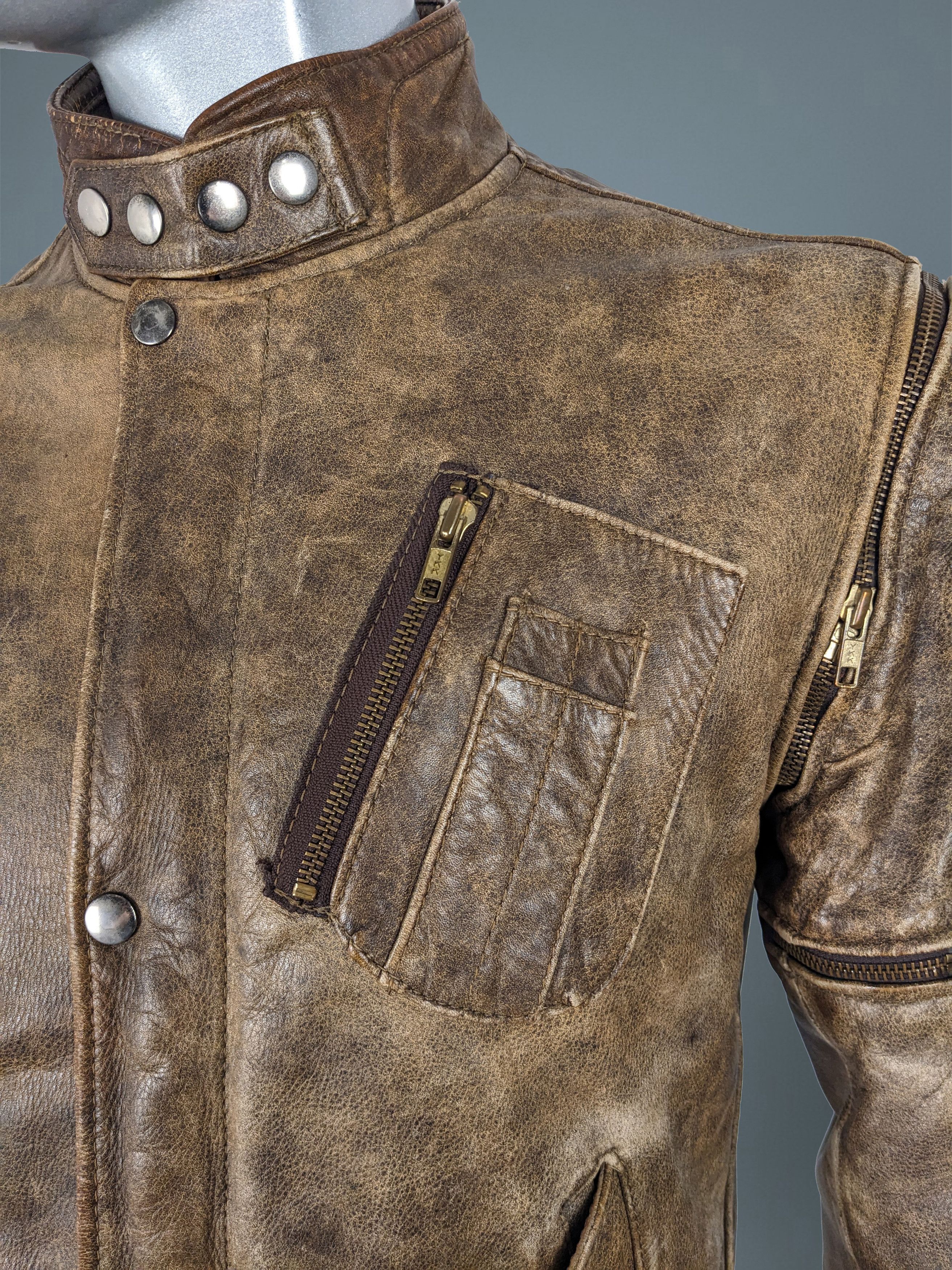 Hein Gericke Vintage 90s Hein Gericke Genuine Leather Moto Jacket Vest Size US M / EU 48-50 / 2 - 12 Thumbnail